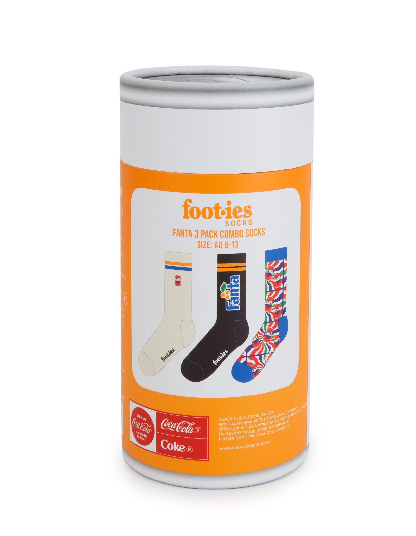 Fanta Retro Sneaker Sock 3 Pack Gift Can