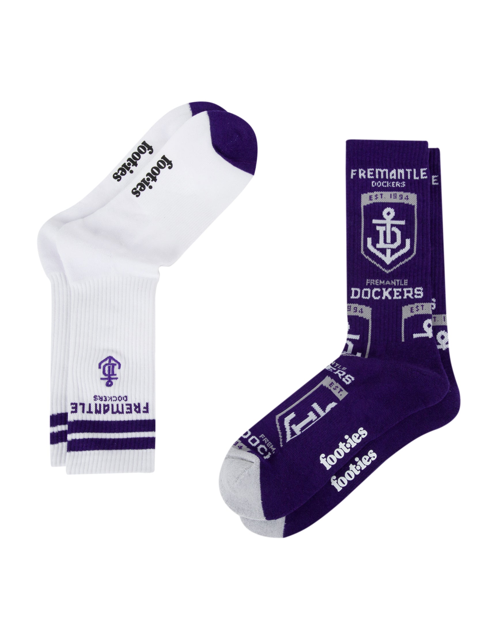 Fremantle Dockers Mascot Sneaker 2 Pack Socks