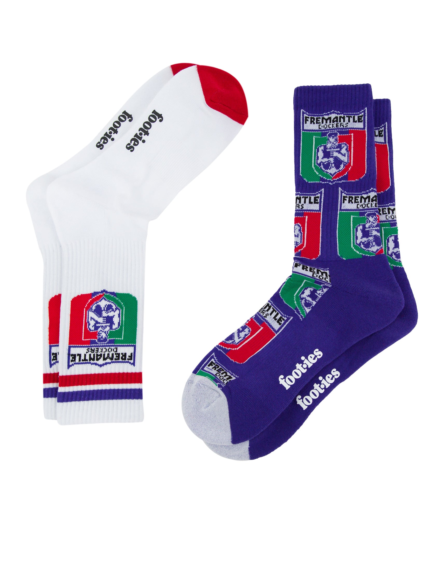 Fremantle Dockers Retro Sneaker Sock 2 Pack