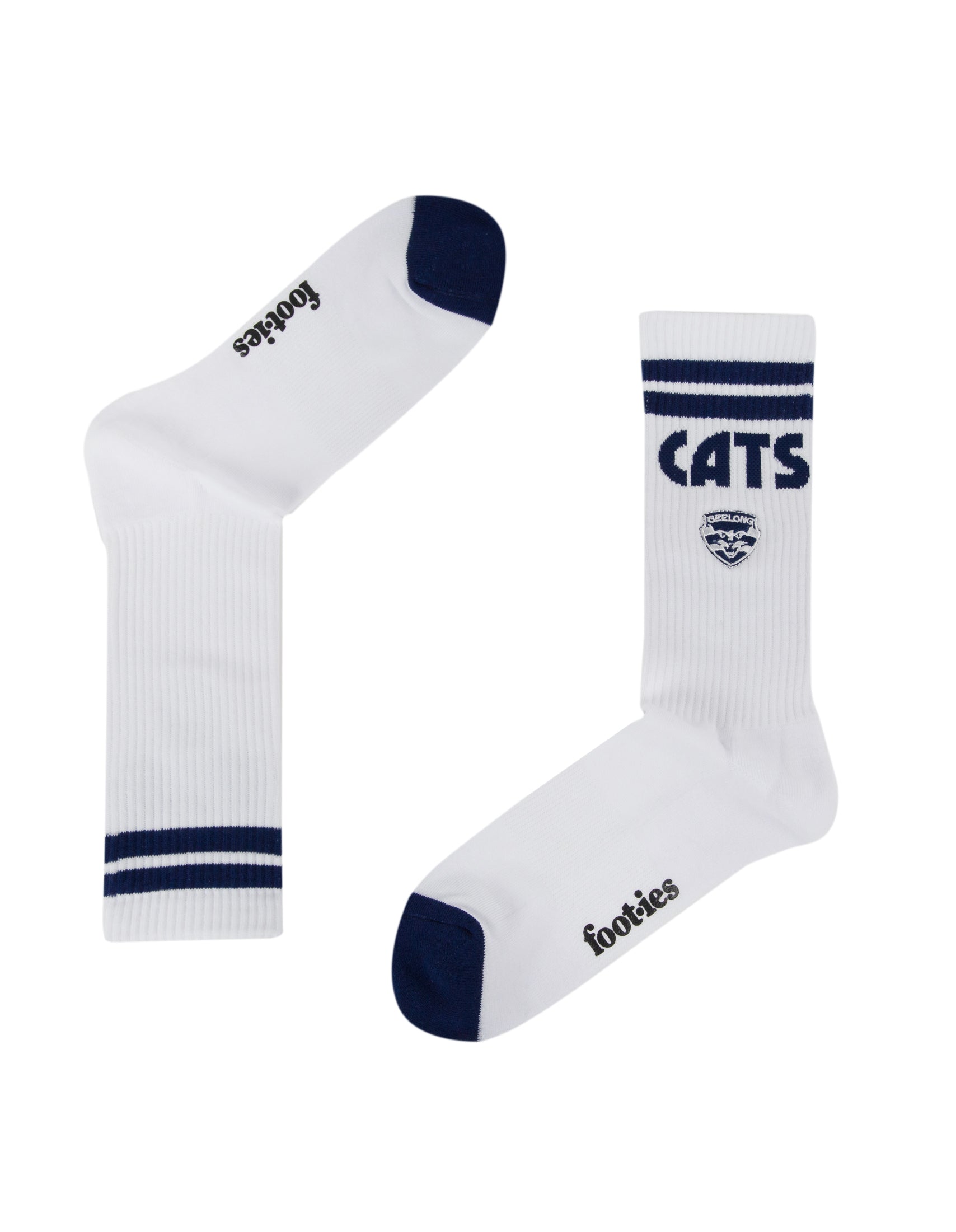 Geelong Cats Mascot Sneaker Sock 2-Pack
