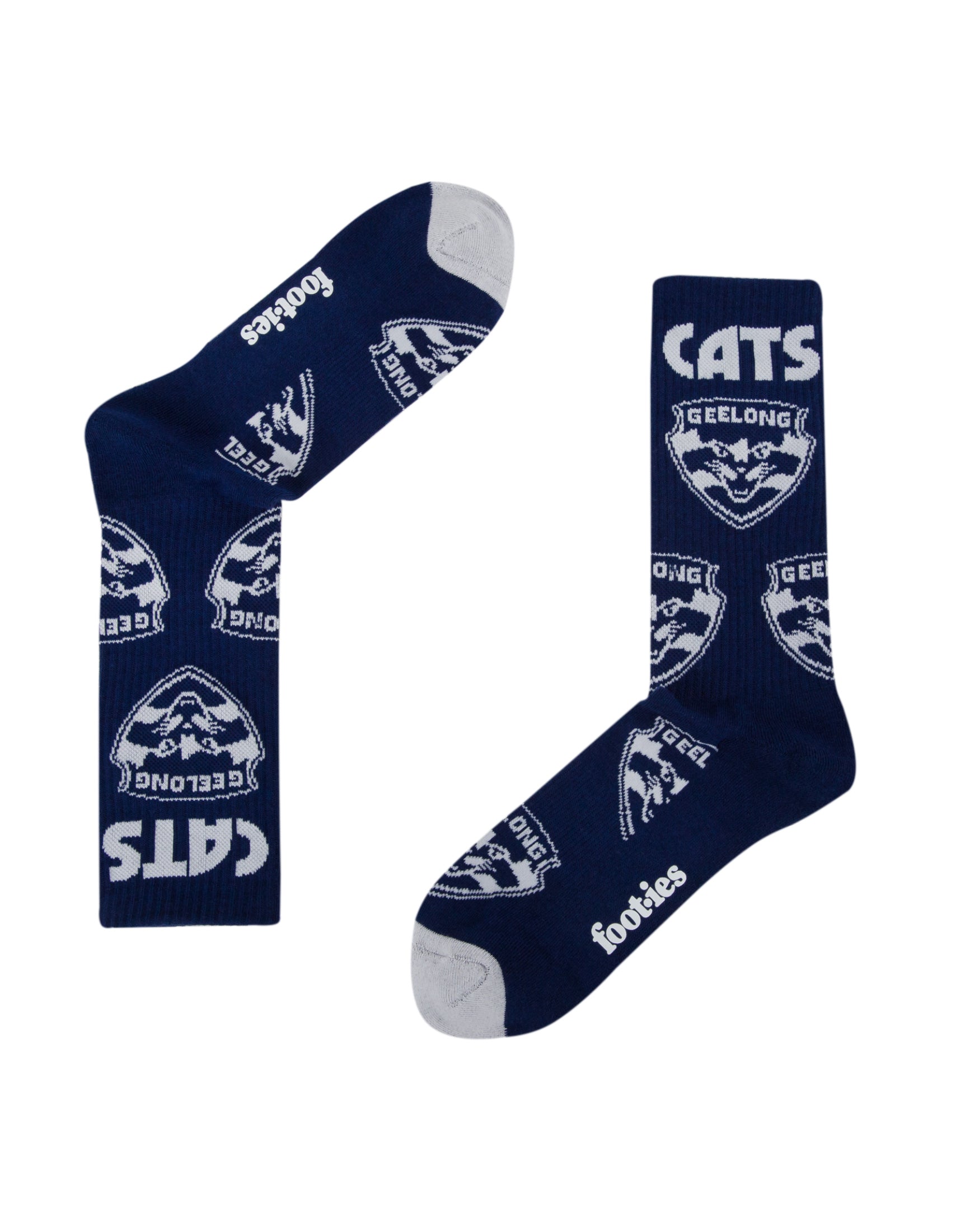 Geelong Cats Mascot Sneaker Sock 2-Pack