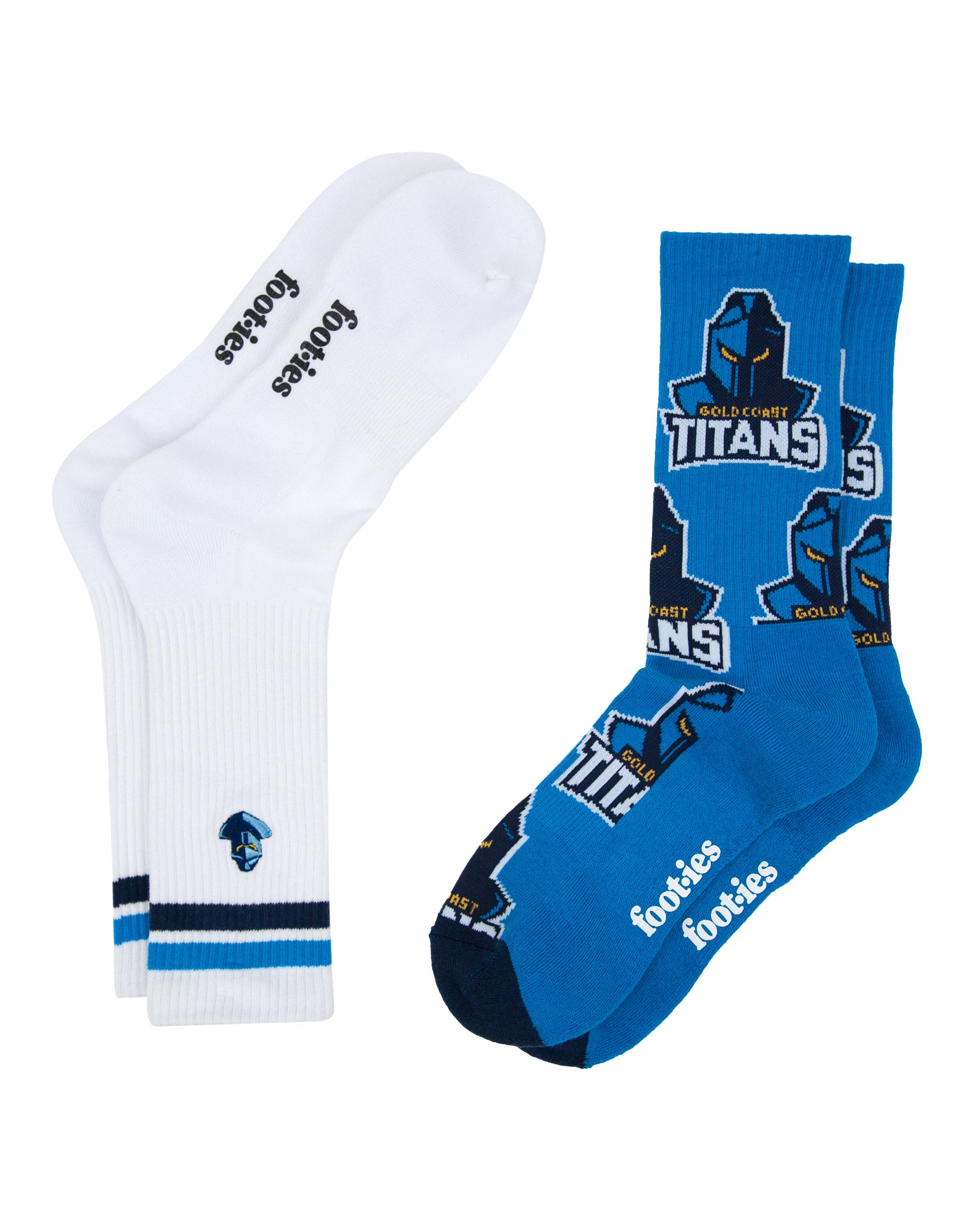 Gold Coast Titans Embroidered Sneaker Sock 2-Pack