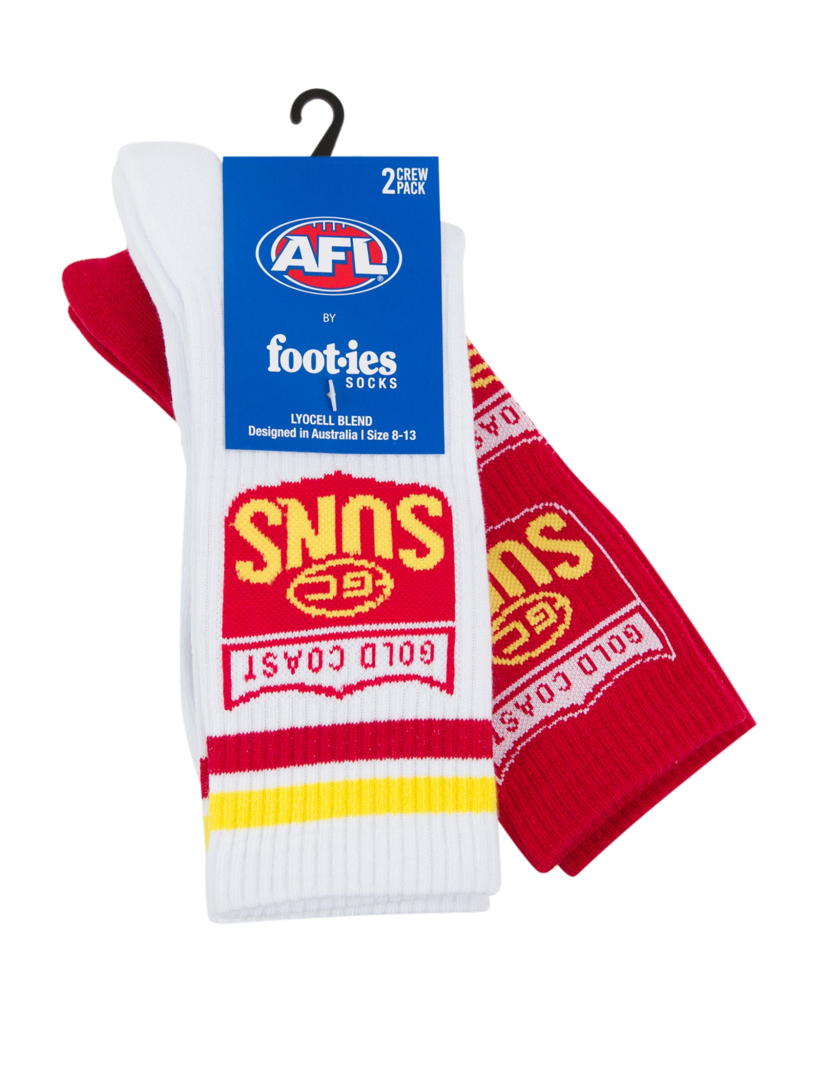Gold Coast Suns Retro Sneaker Sock 2 Pack