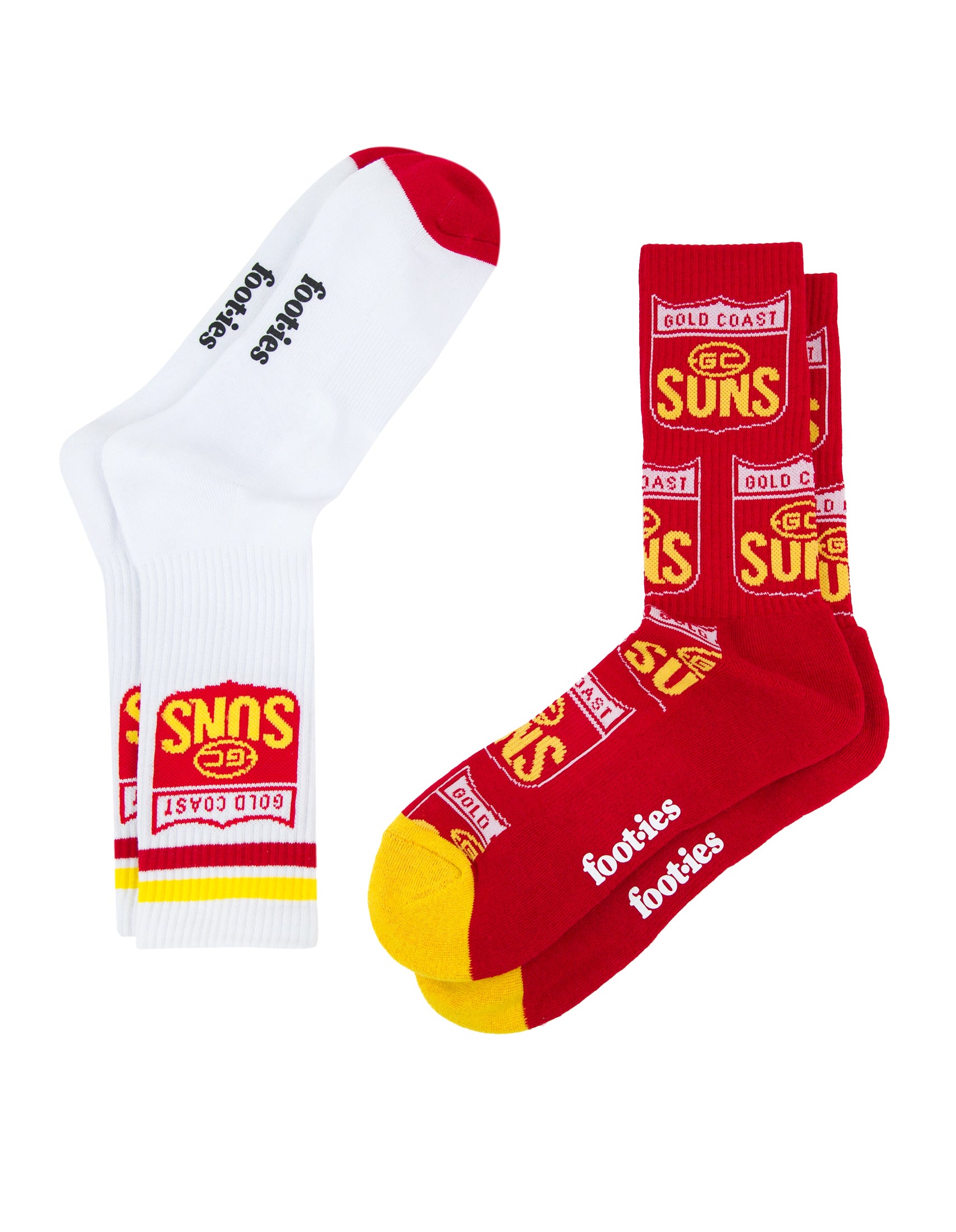 Gold Coast Suns Retro Sneaker Sock 2 Pack