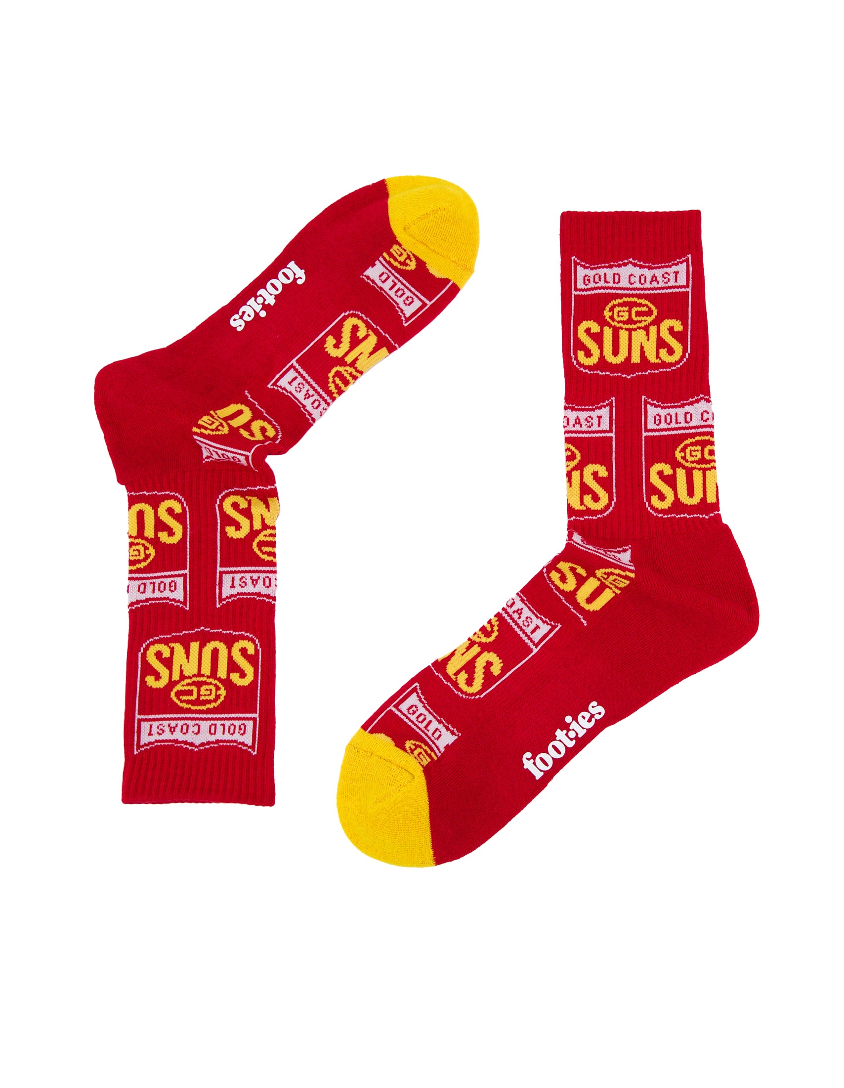 Gold Coast Suns Retro Sneaker Sock 2 Pack