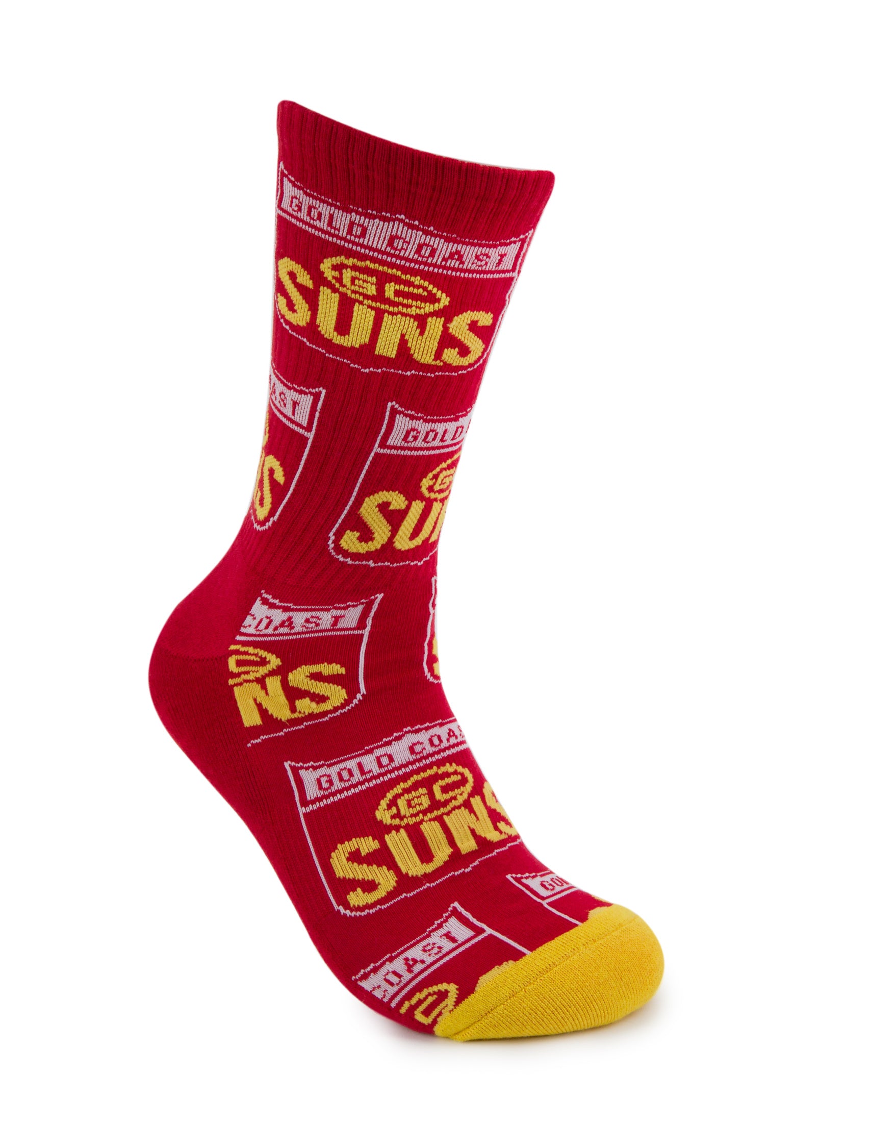 Gold Coast Suns Retro Sneaker Sock 2 Pack