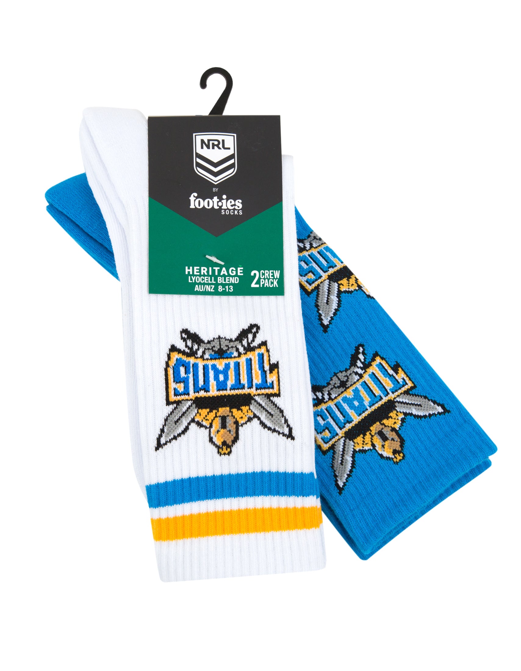 Gold Coast TItans Retro Sneaker Sock 2 Pack