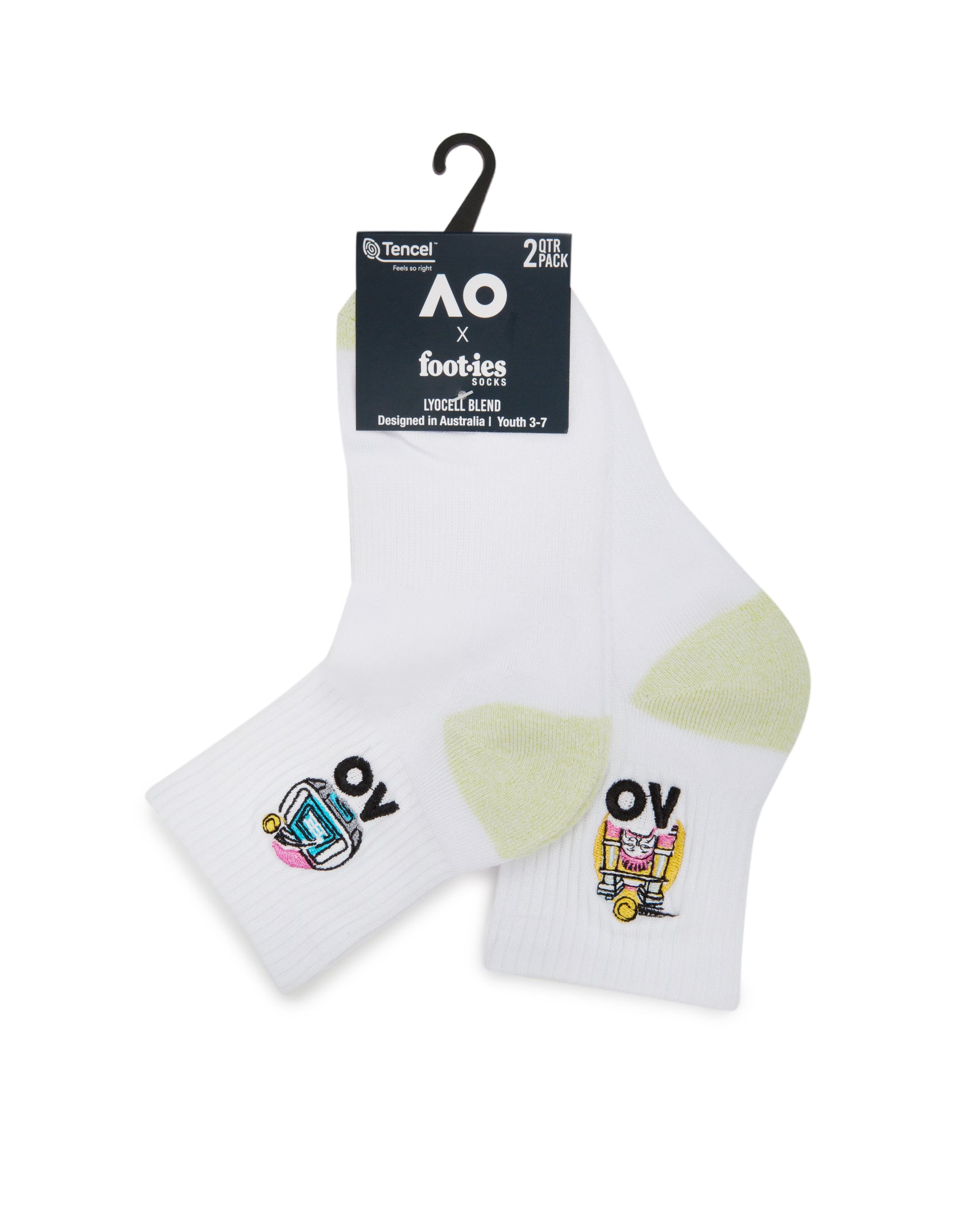 Australian Open Heritage Quarter Crew Sock 2-Pack