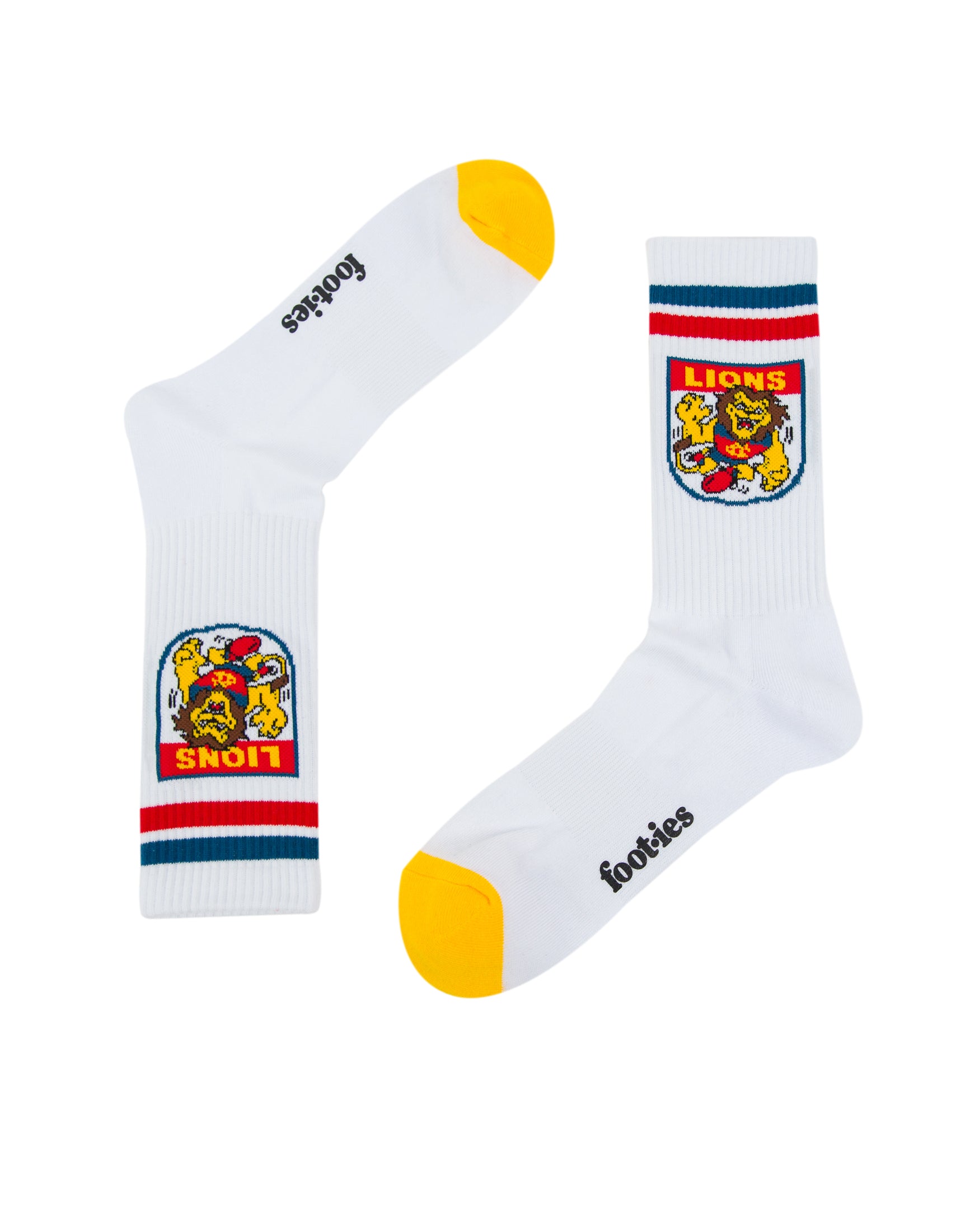 Brisbane Lions Retro Sneaker Sock 2 Pack