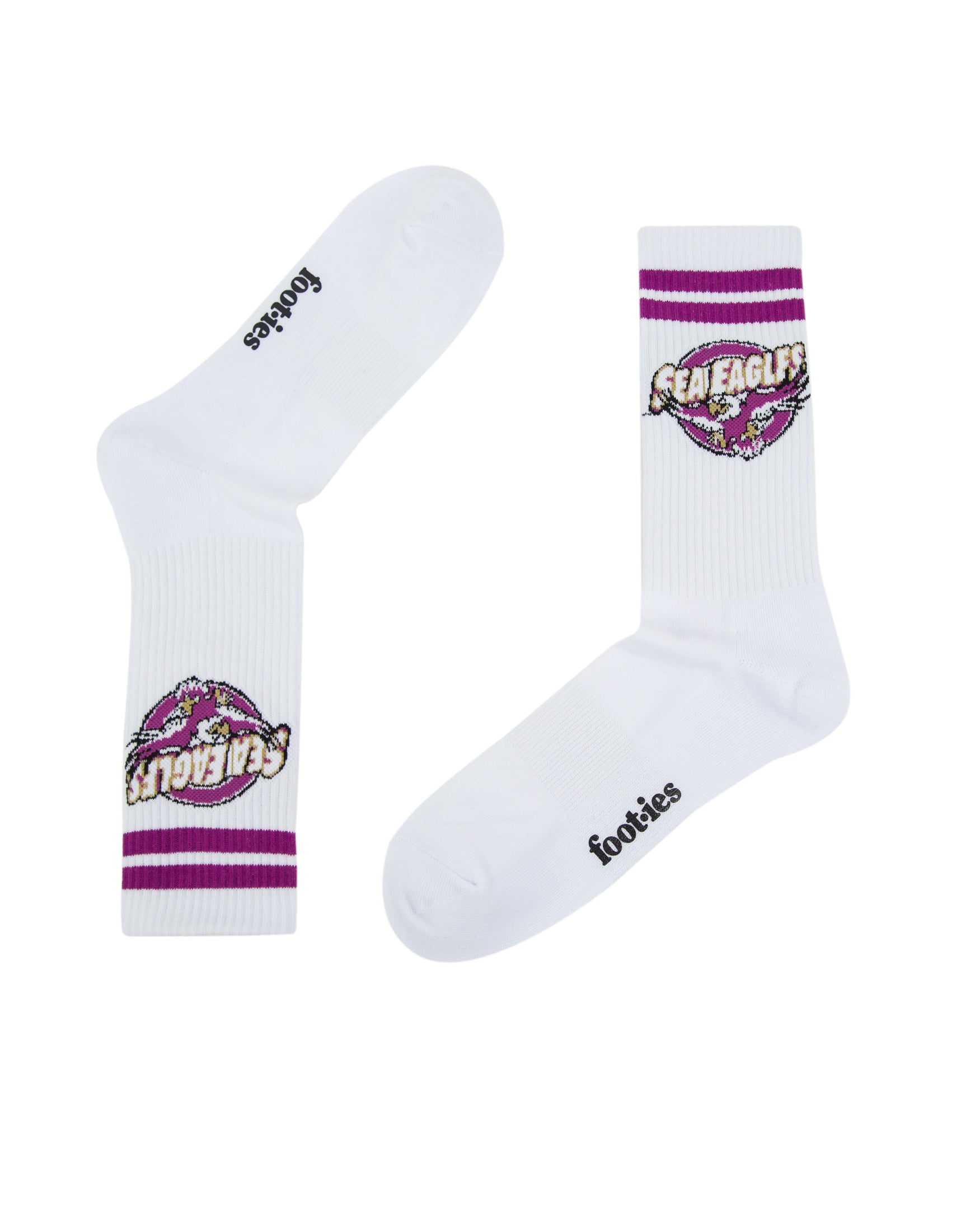 Manly Warringah Sea Eagles Retro Sneaker Sock 2 Pack
