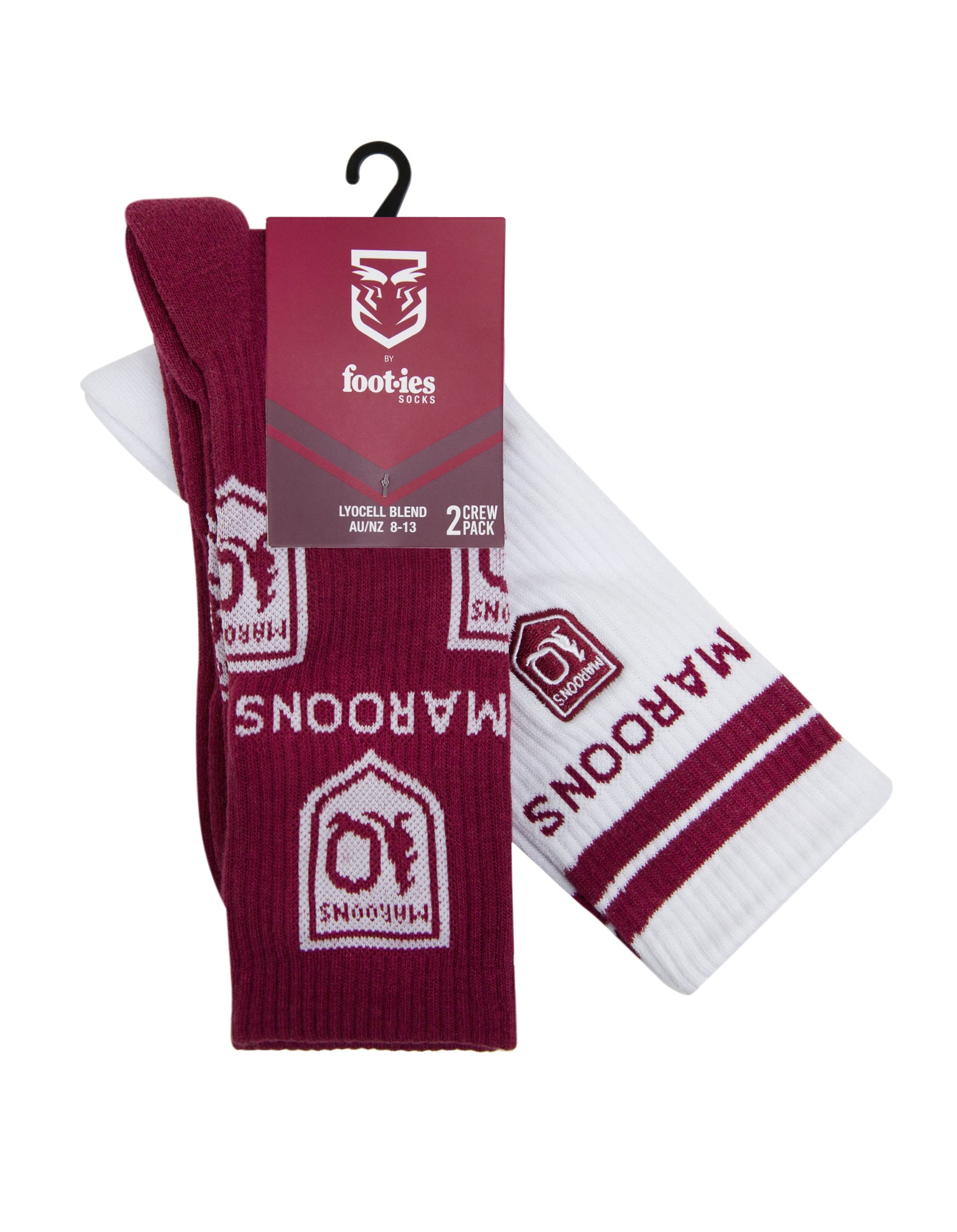 Queensland Maroons Icons Sneaker Sock 2-Pack