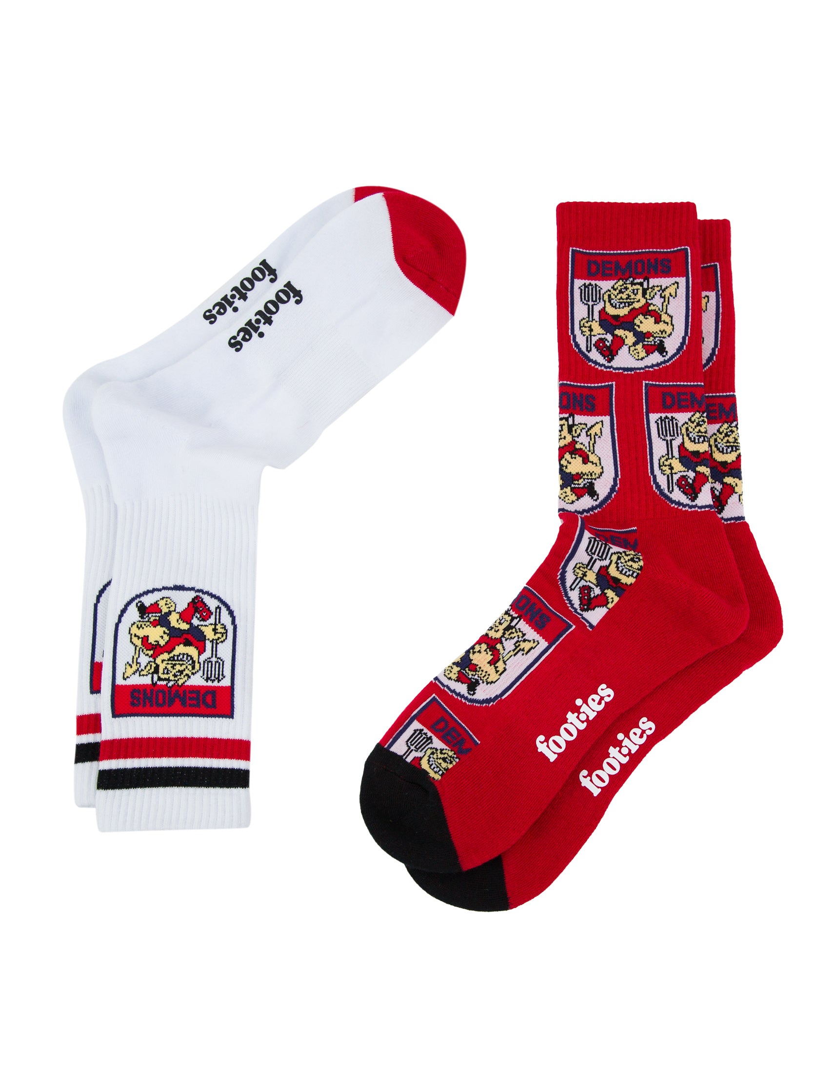 Melbourne Demons Retro Sneaker Sock 2 Pack