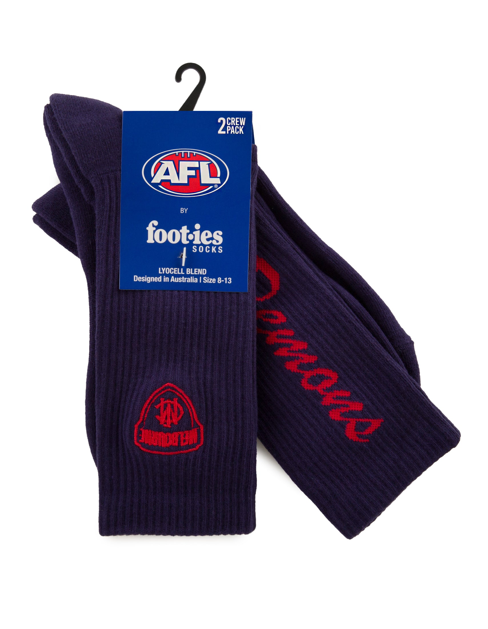 Melbourne Demons Sneaker Sock 2-Pack