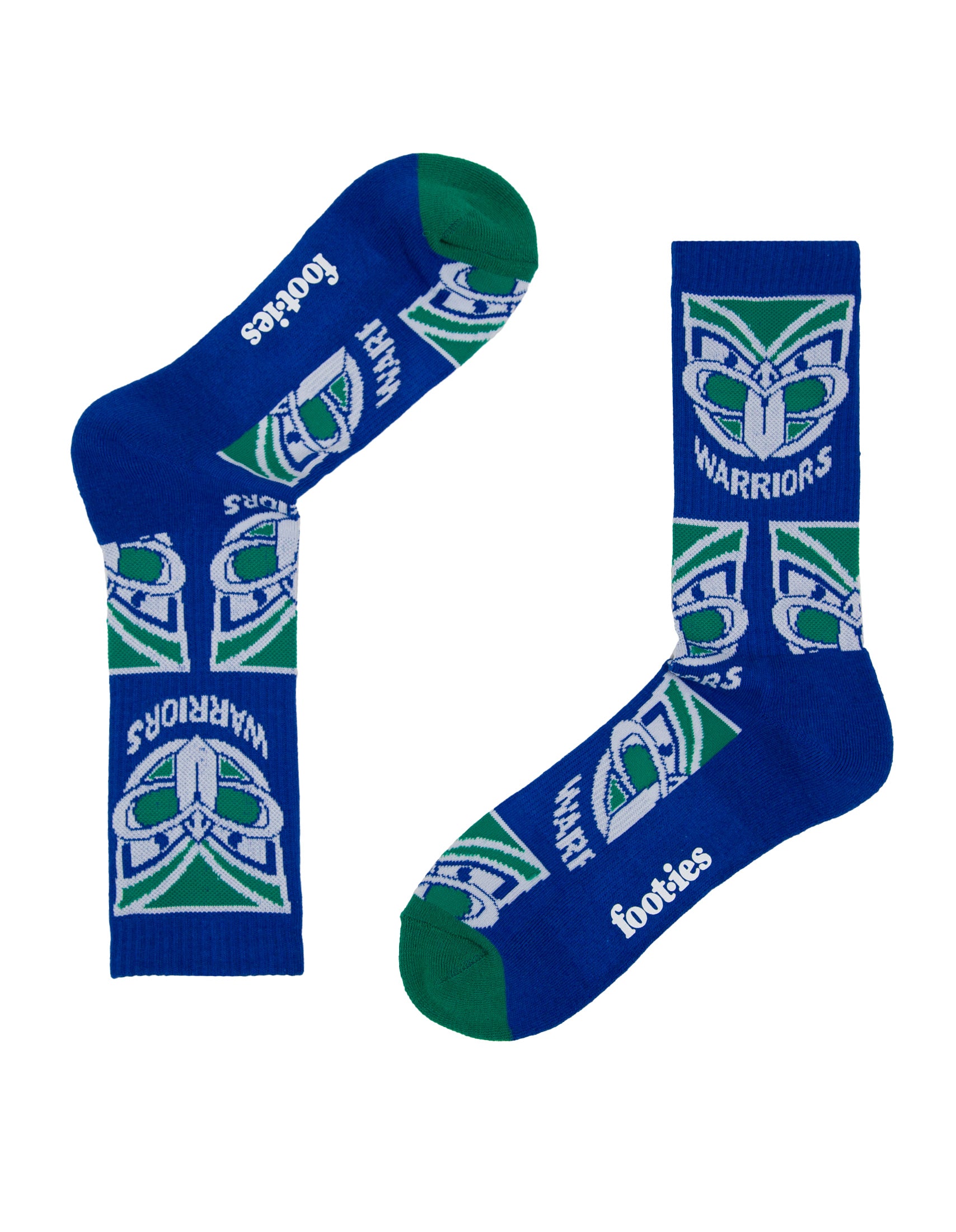 New Zealand Warriors Embroidered Sneaker Socks 2 Pack