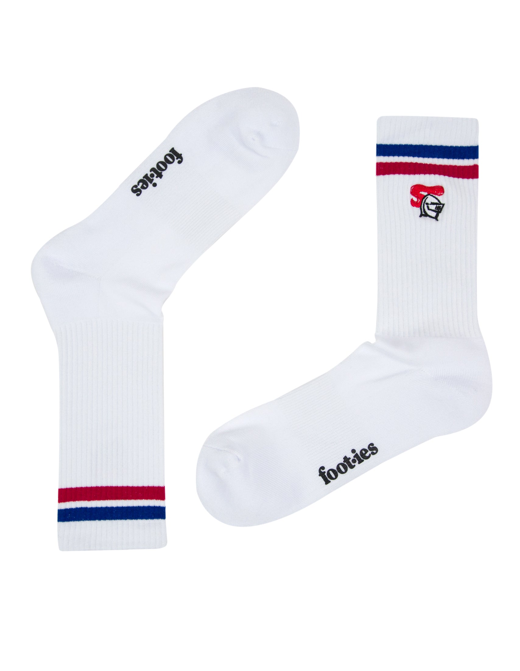 Newcastle Knights Embroidered Sneaker Sock 2 Pack