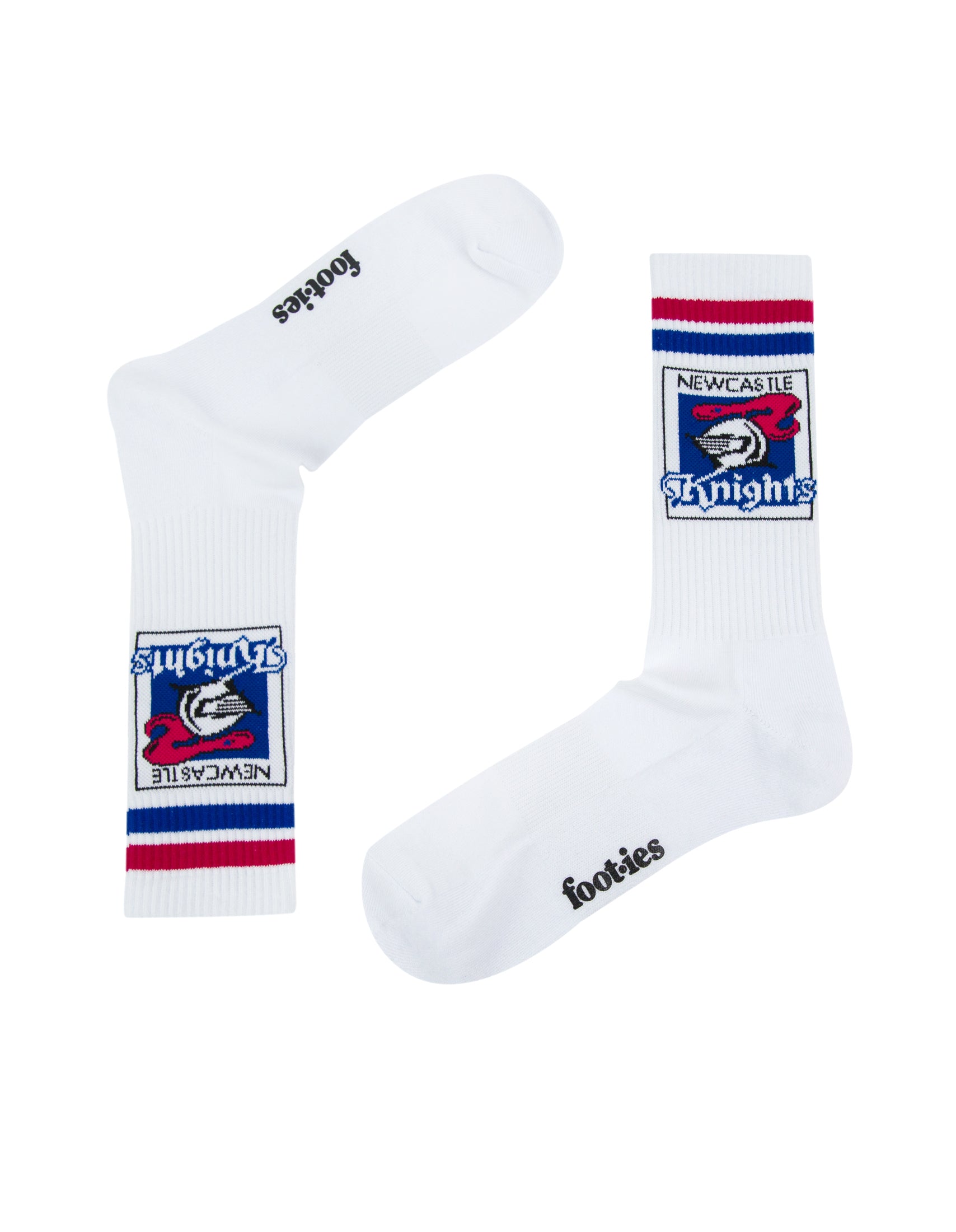 Newcastle Knights Retro Sneaker Sock 2 Pack