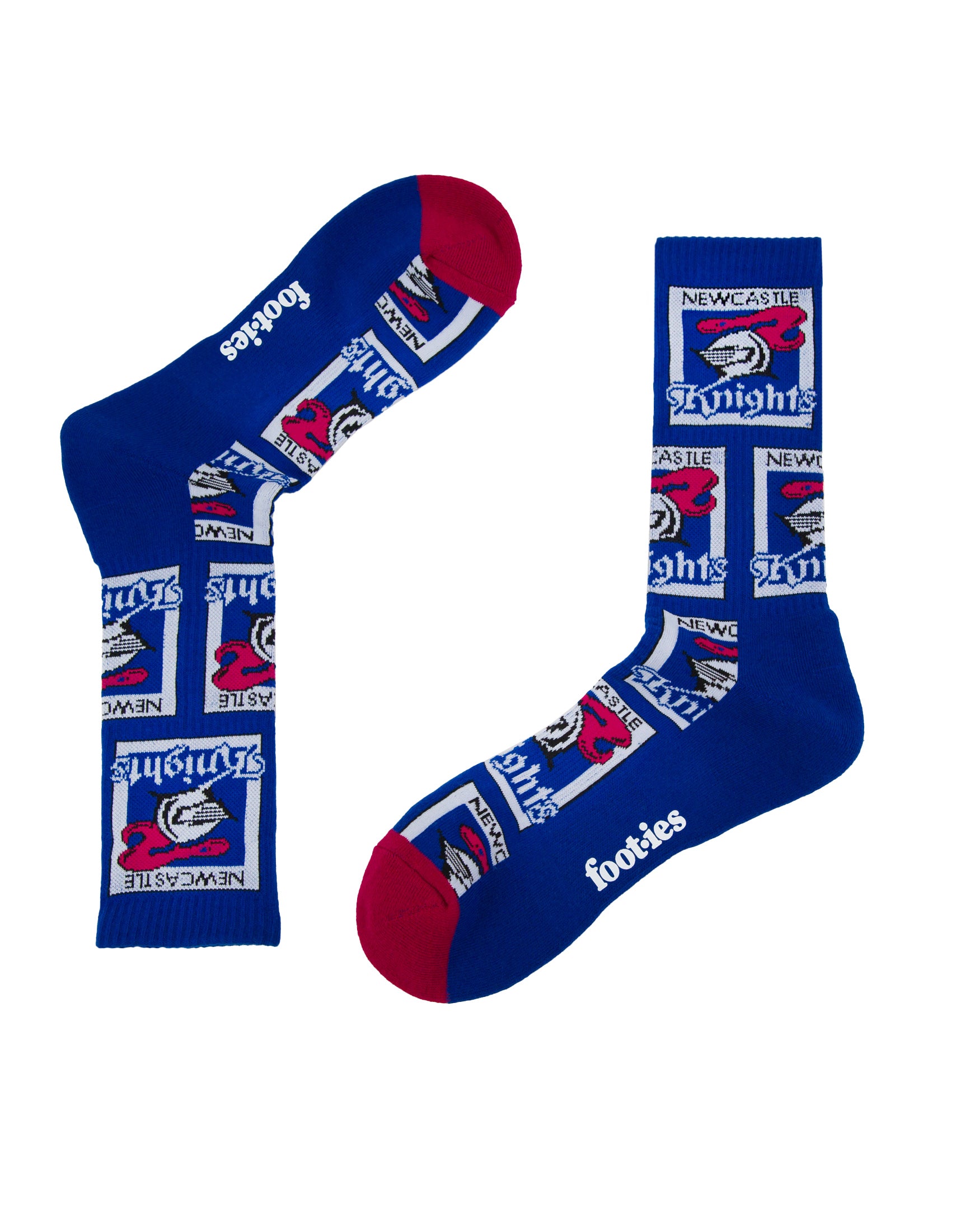 Newcastle Knights Retro Sneaker Sock 2 Pack