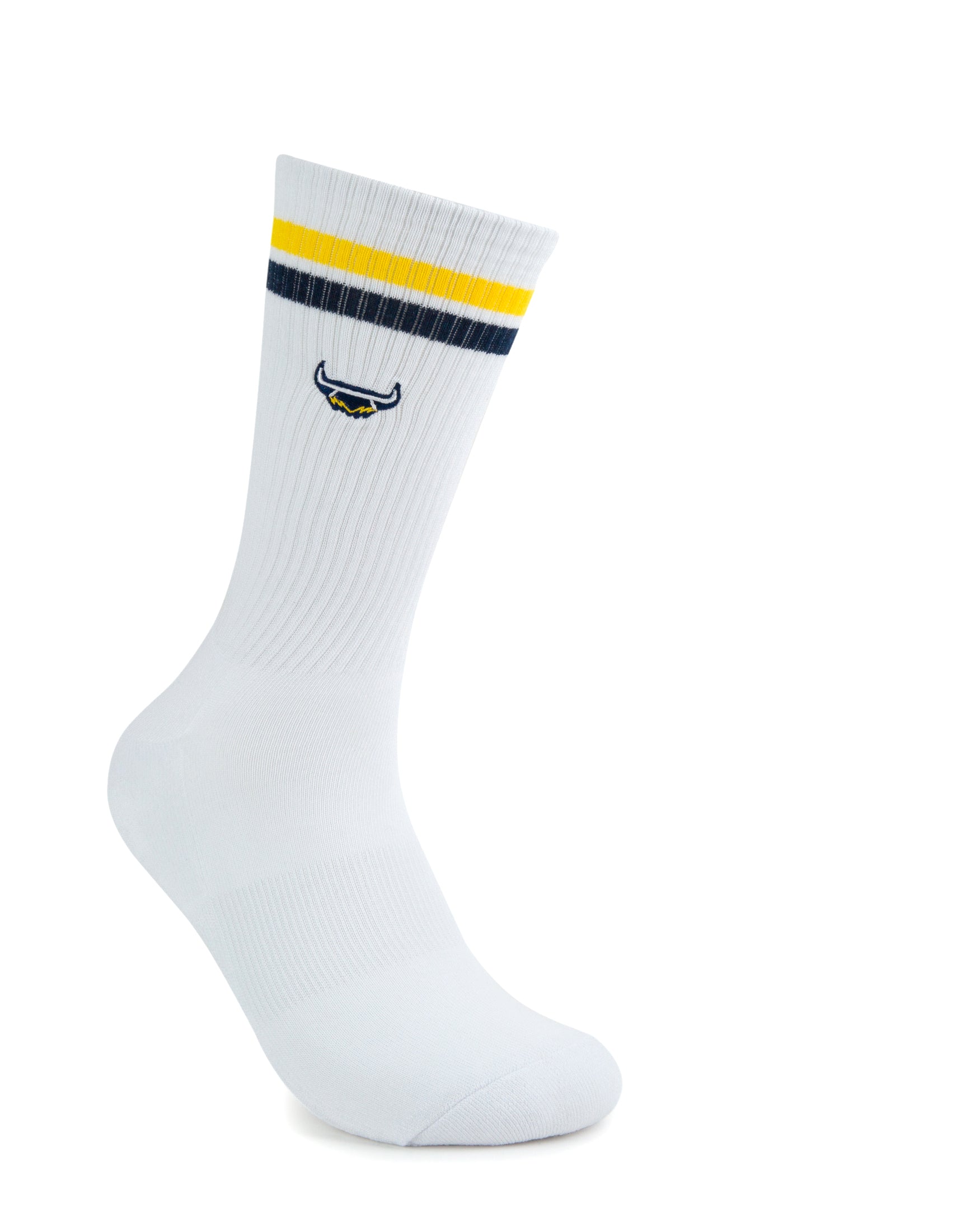 North Queensland Cowboys Embroidered Sneaker Sock 2 Pack