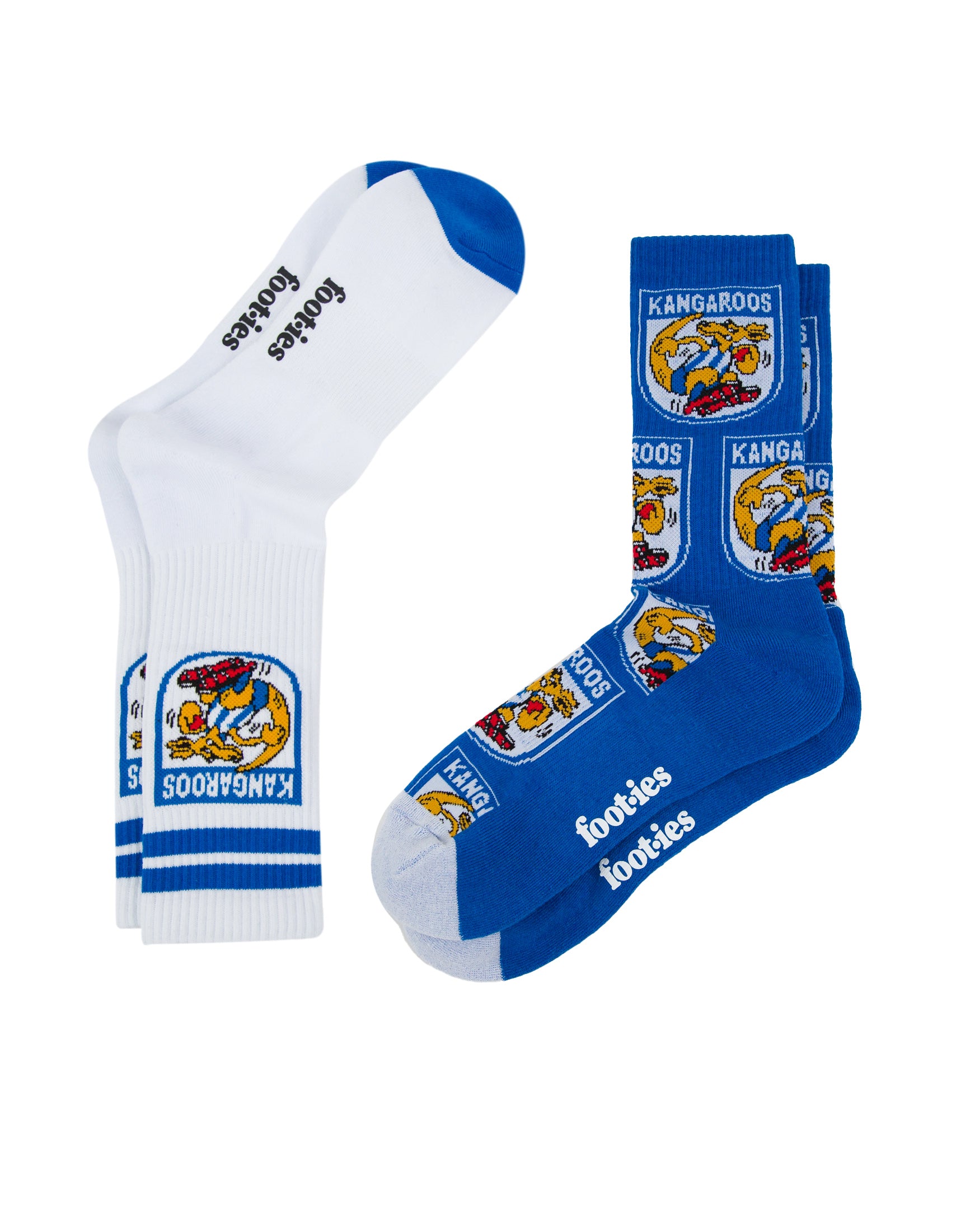 North Melbourne Kangaroos Retro Sneaker Sock 2 Pack