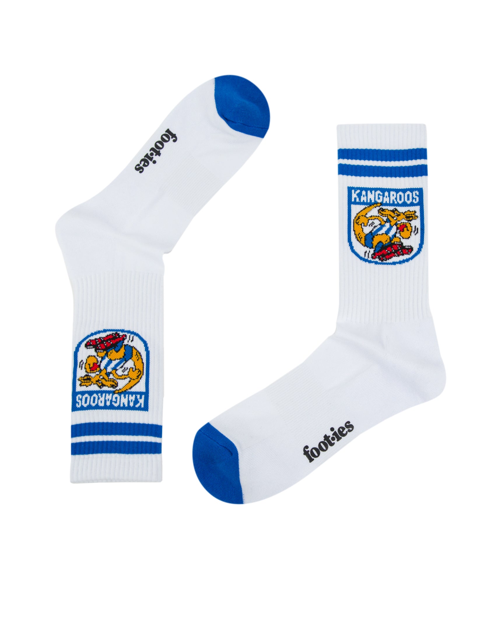North Melbourne Kangaroos Retro Sneaker Sock 2 Pack