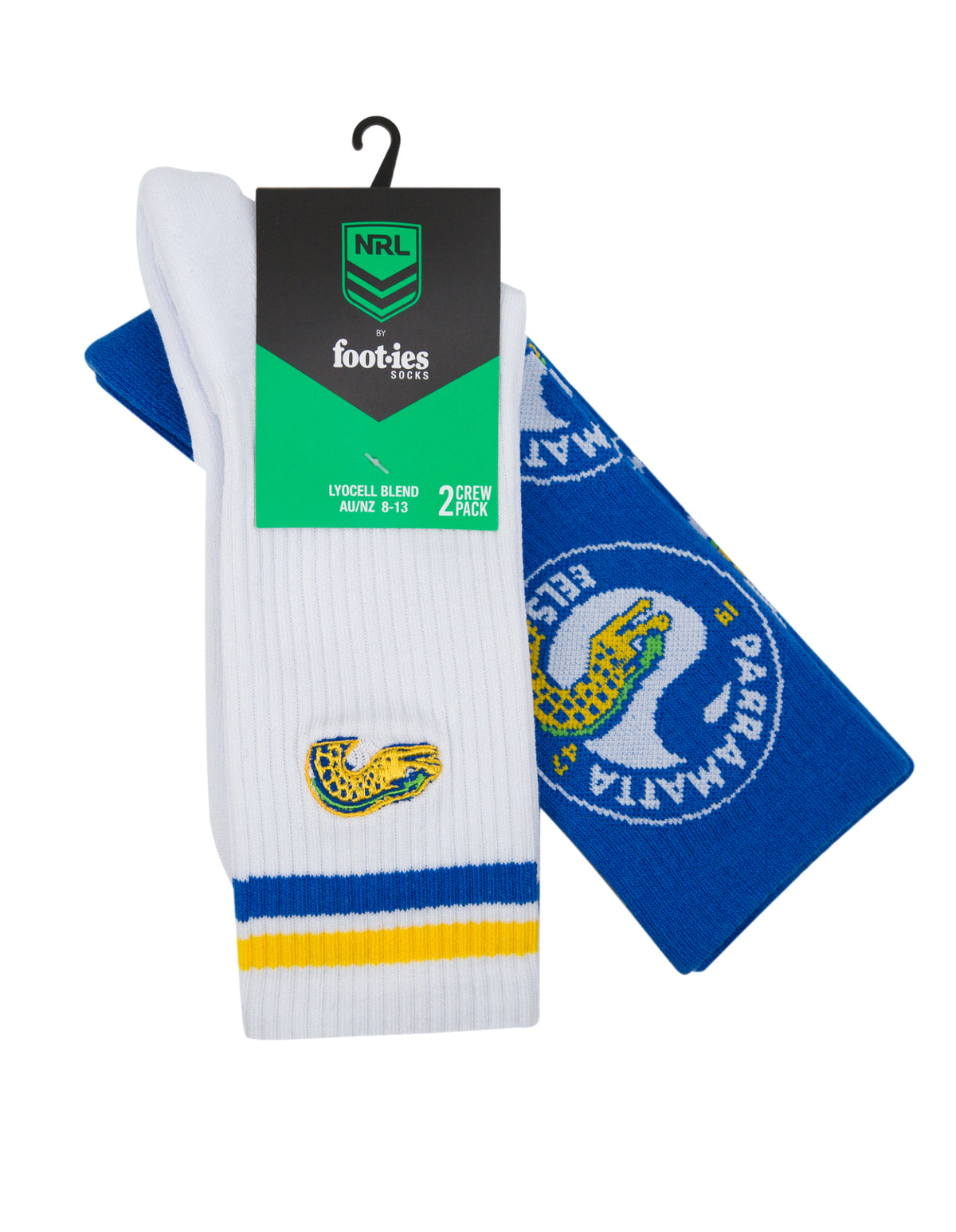 Parramatta Eels Embroidered Sneaker Sock 2-Pack