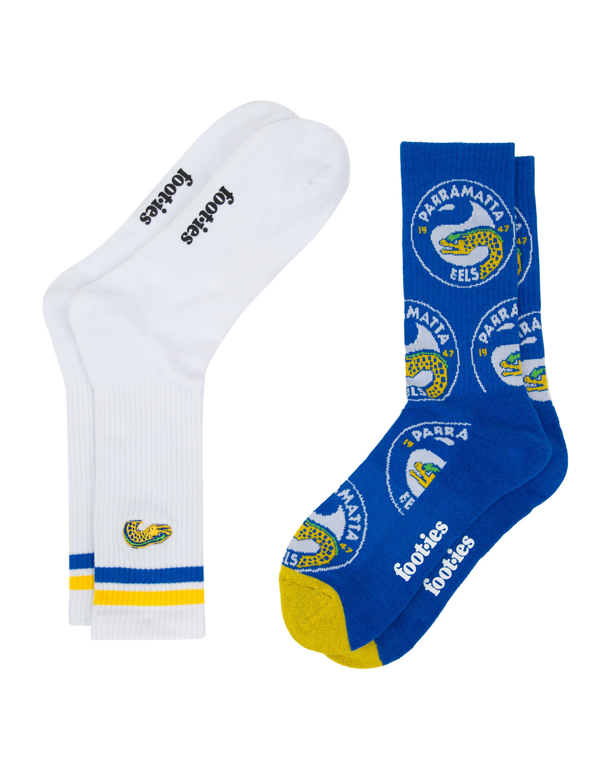 Parramatta Eels Embroidered Sneaker Sock 2-Pack