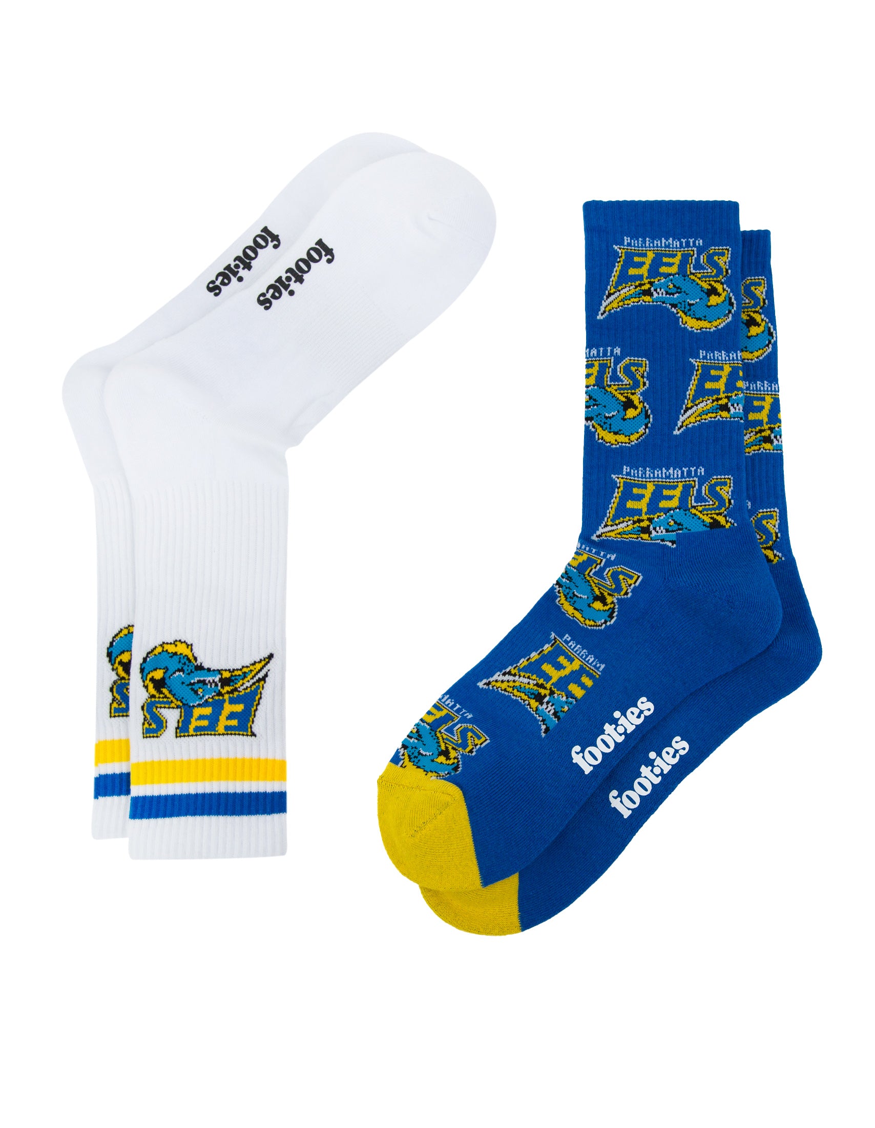Parramatta Eels Retro Sneaker Sock 2-Pa k