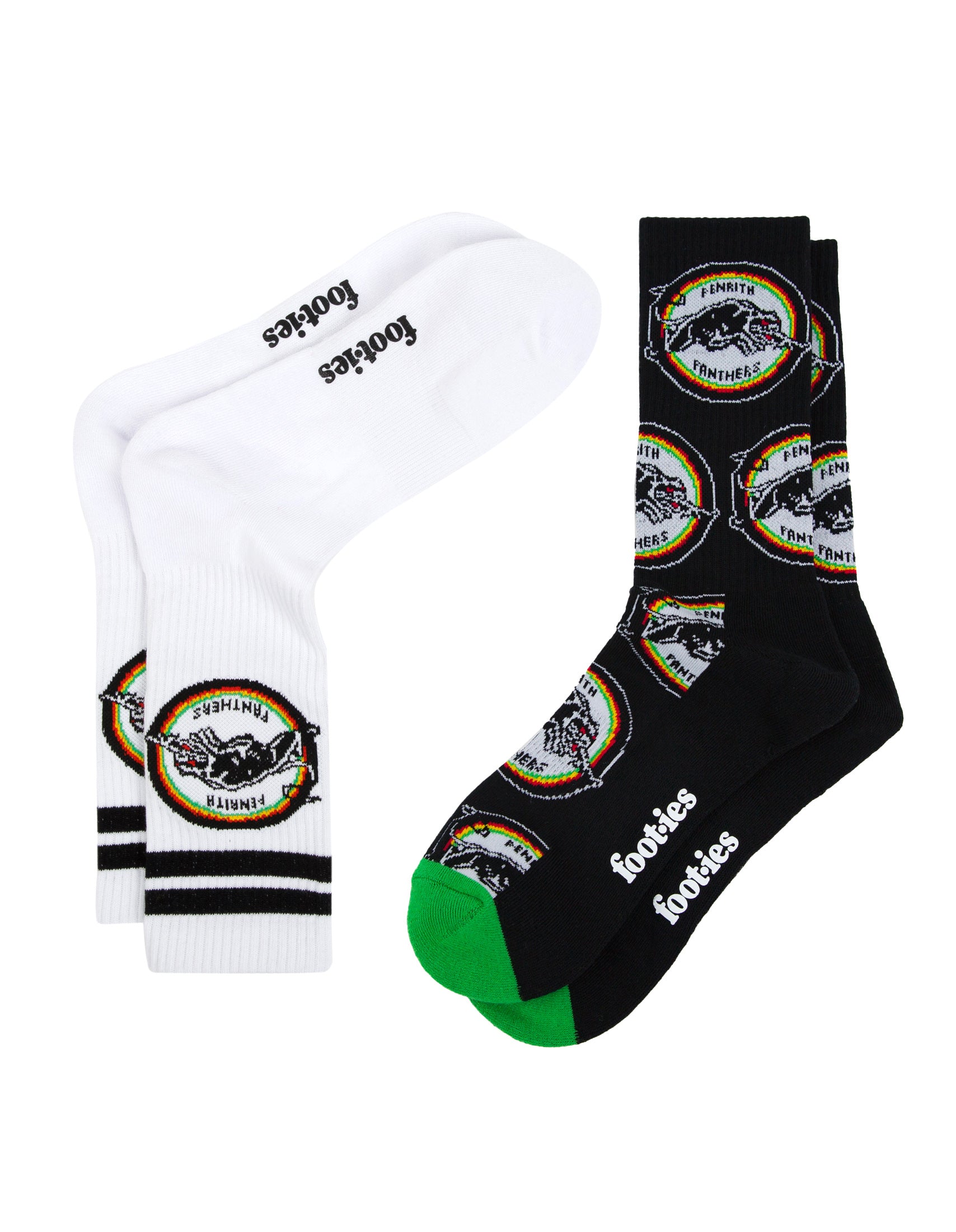 Penrith Panthers Retro Sneaker Sock 2 Pack