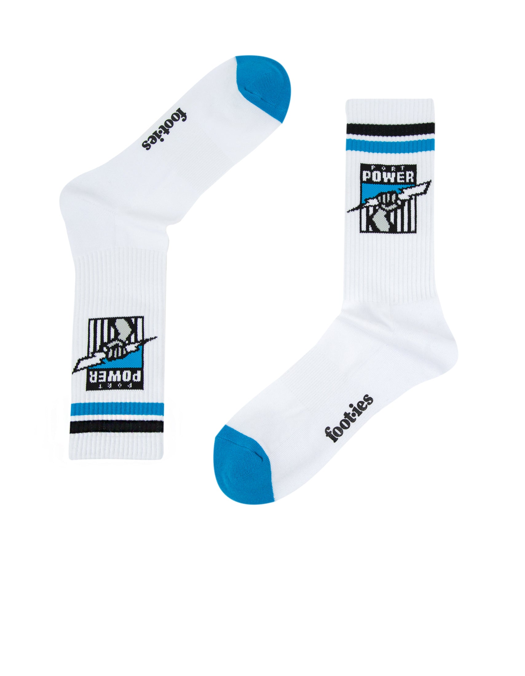 Port Adelaide Power Retro Sneaker Sock 2 Pack