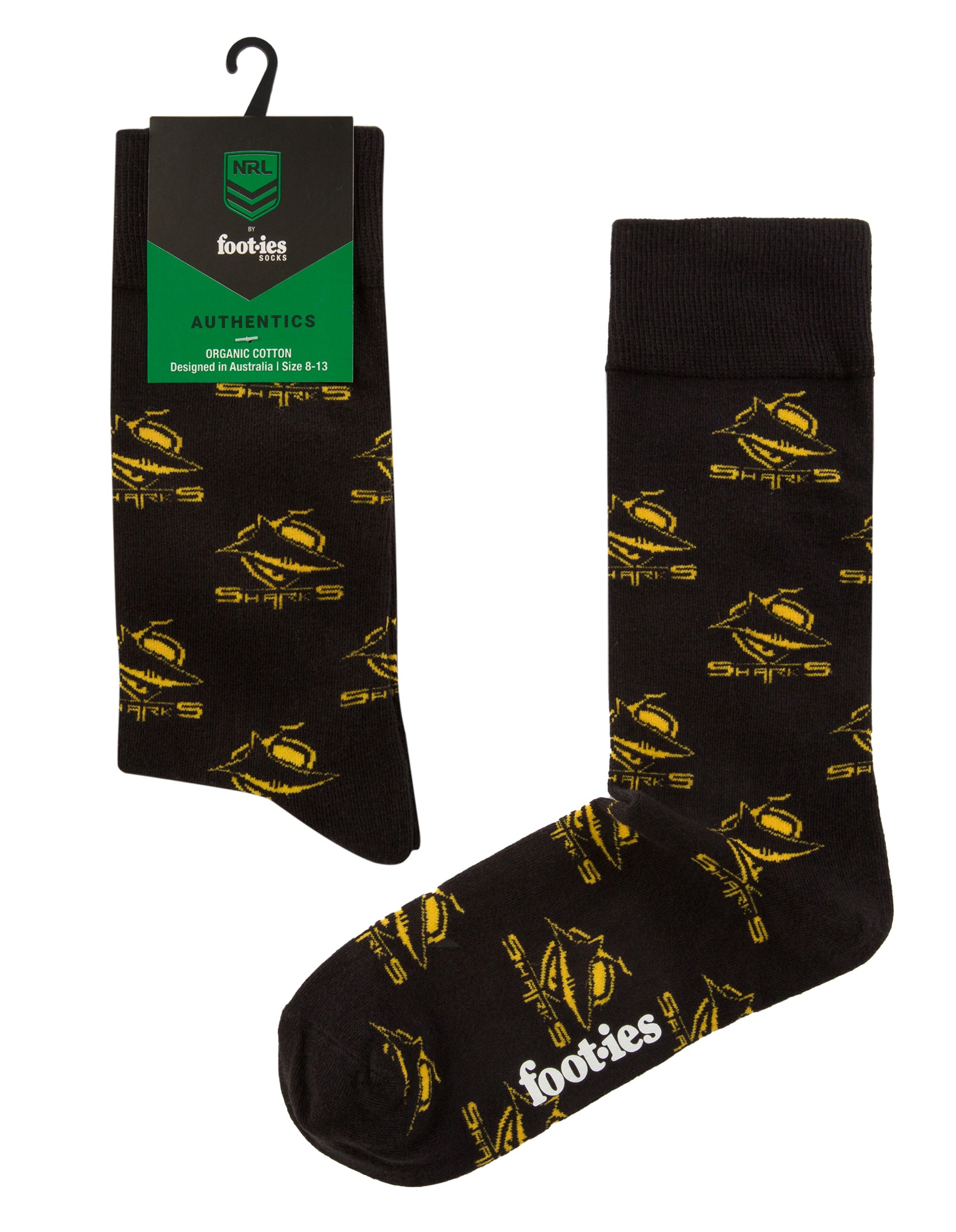 Cronulla Sharks Organic Cotton Crew Sock