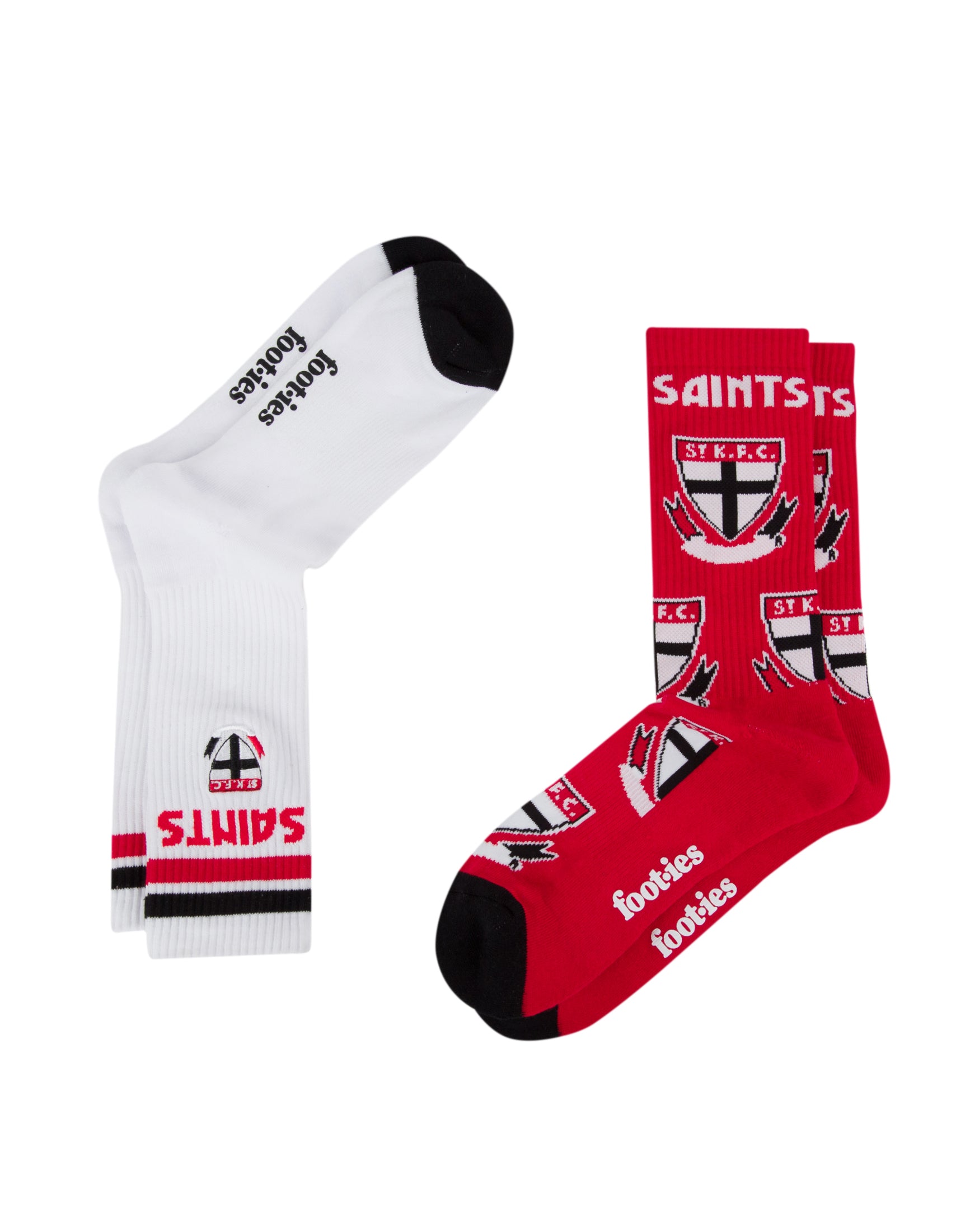 St Kilda Saints Mascot Sneaker 2 Pack Socks