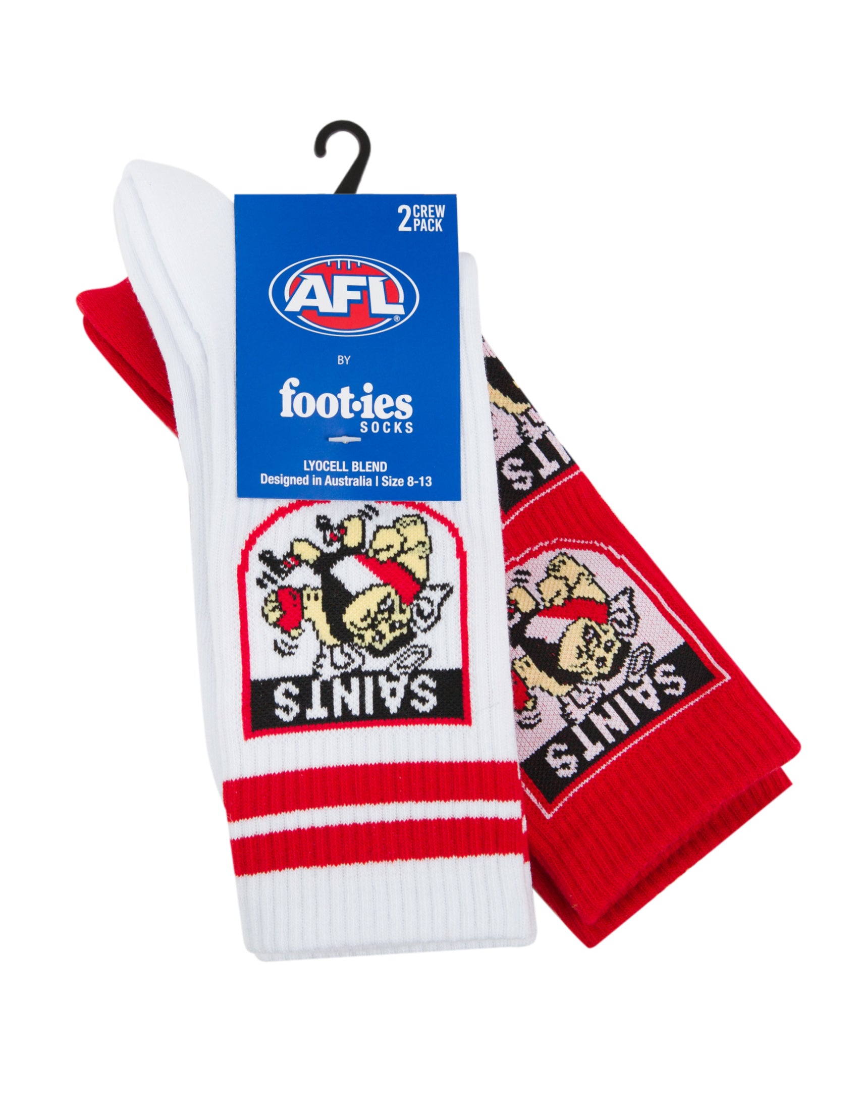 St Kilda Saints Retro Sneaker Sock 2 Pack