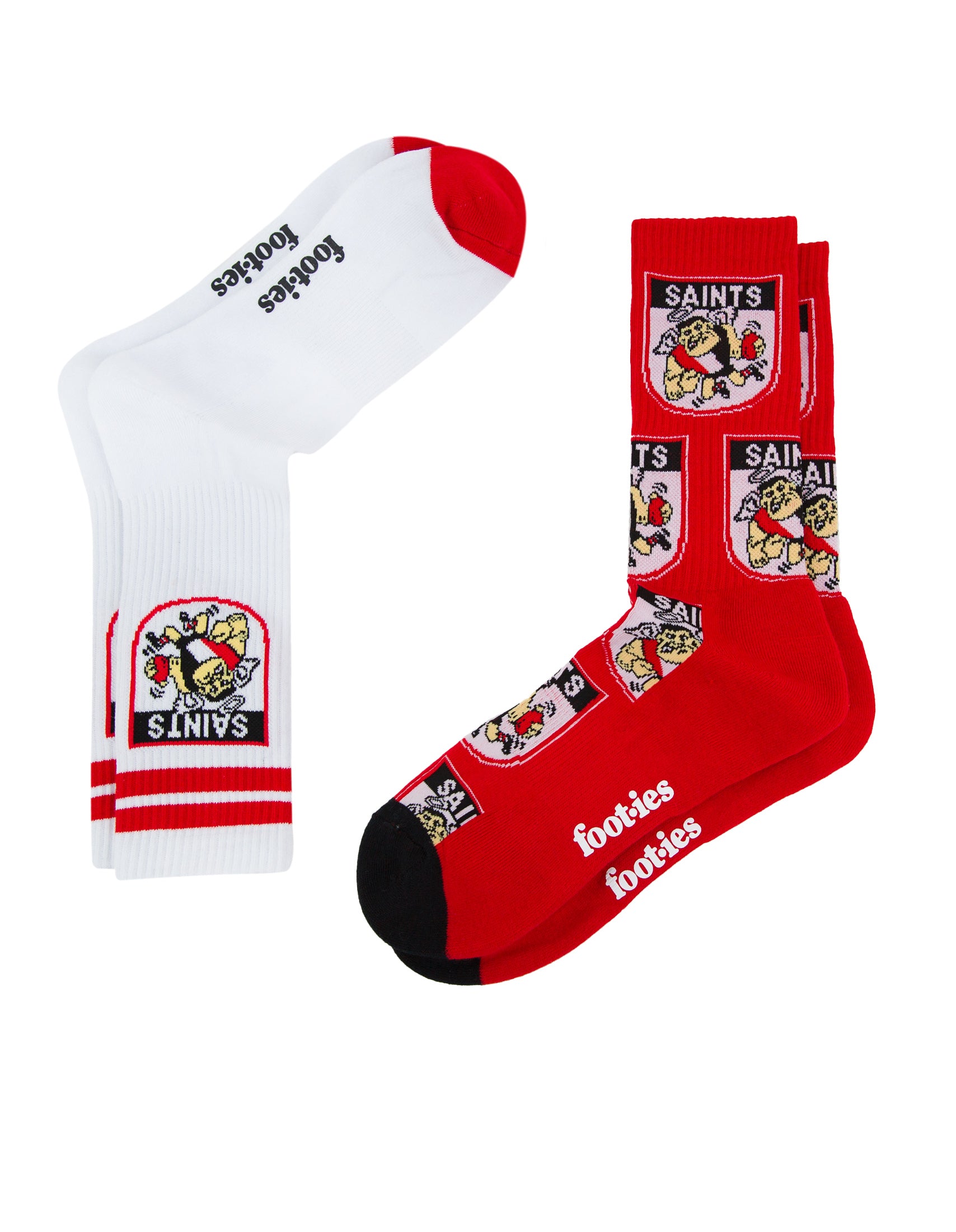 St Kilda Saints Retro Sneaker Sock 2 Pack