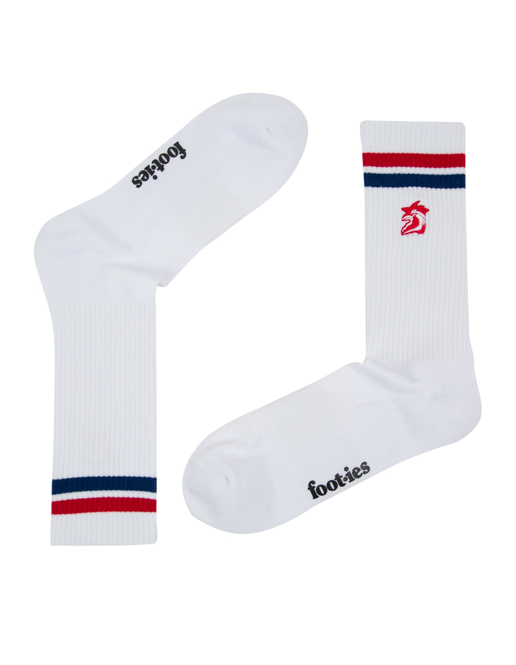 Sydney Roosters Embroidered Sneaker Sock 2 Pack