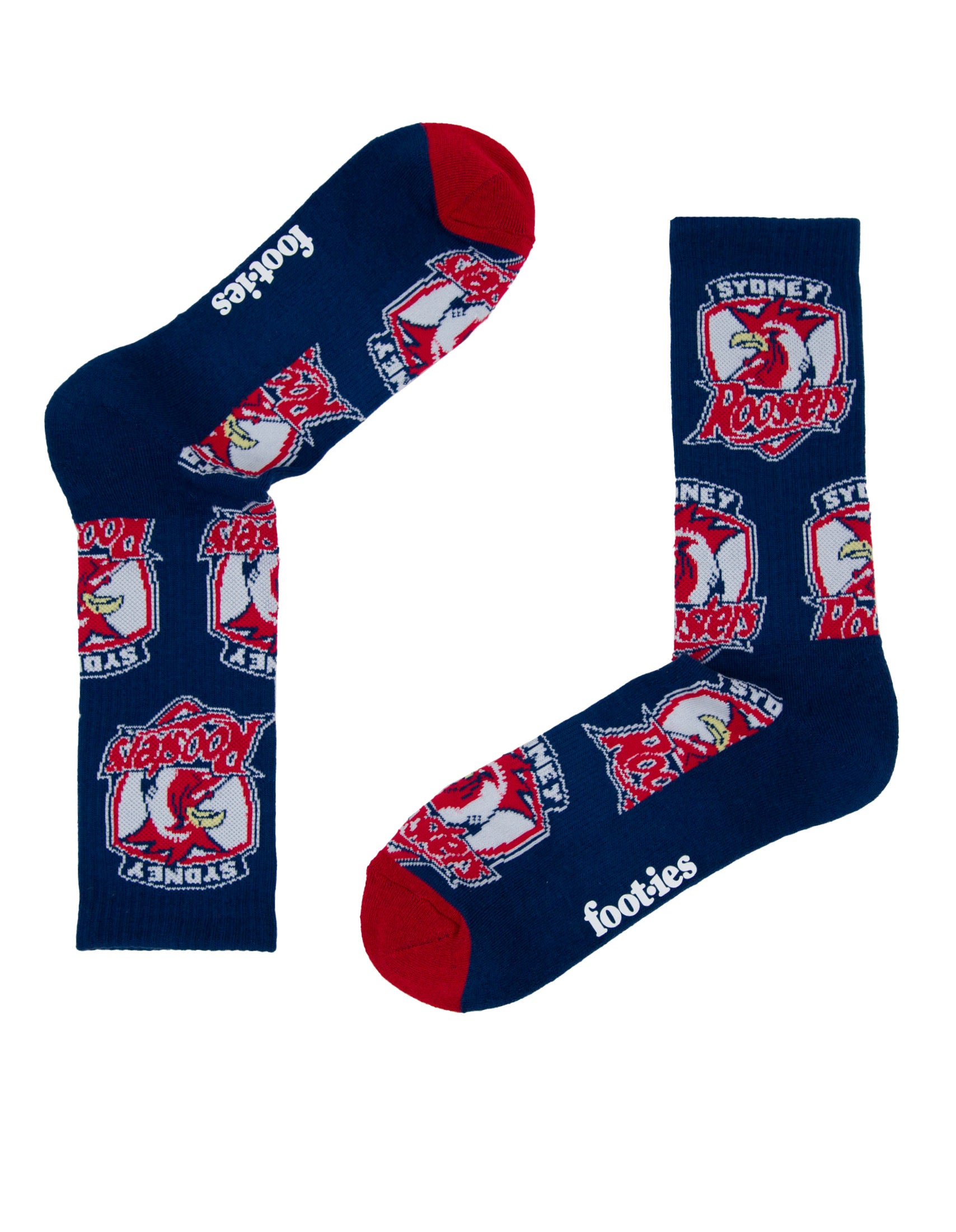 Sydney Roosters Embroidered Sneaker Sock 2 Pack