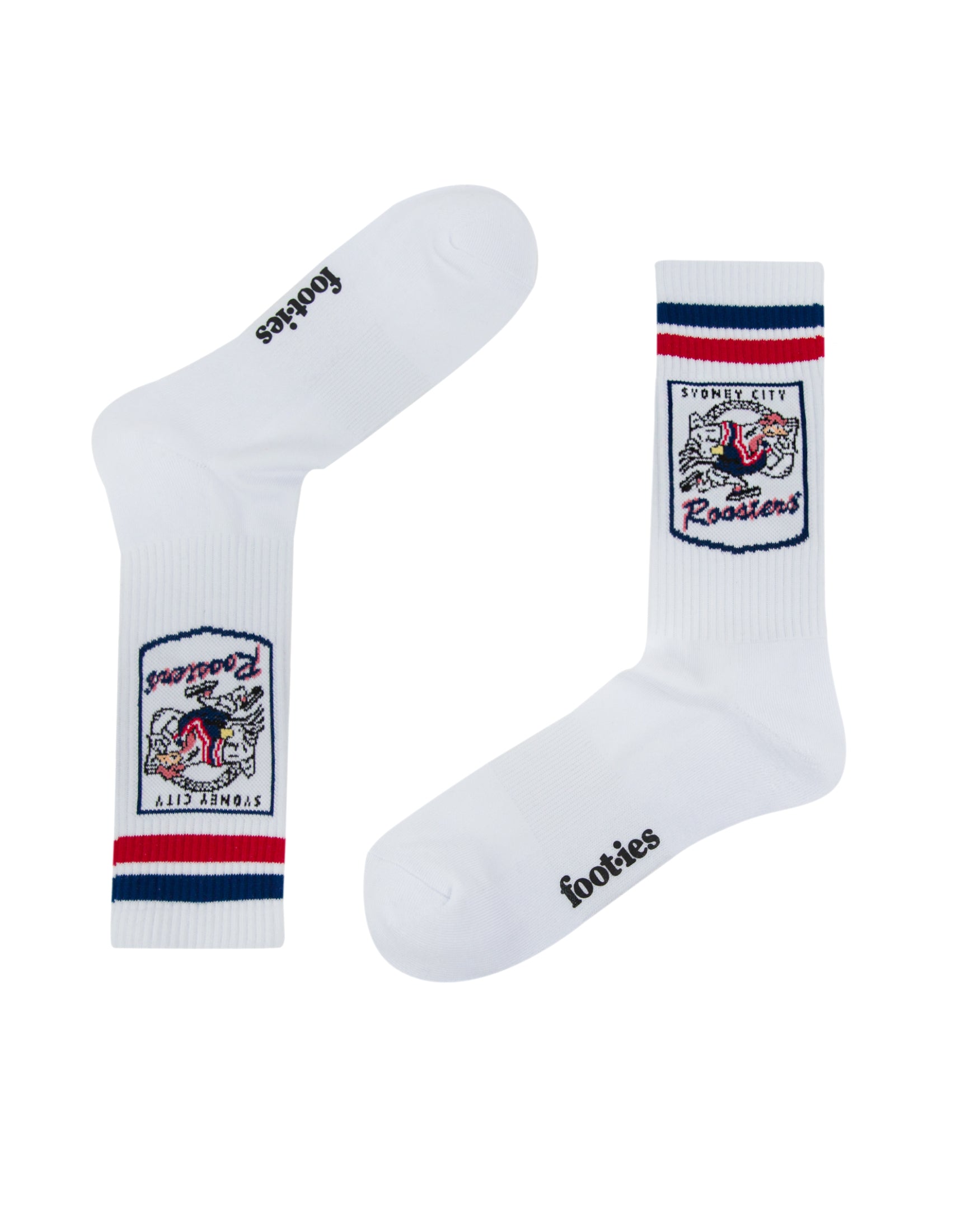 Sydney Roosters Retro Sneaker Sock 2-Pack