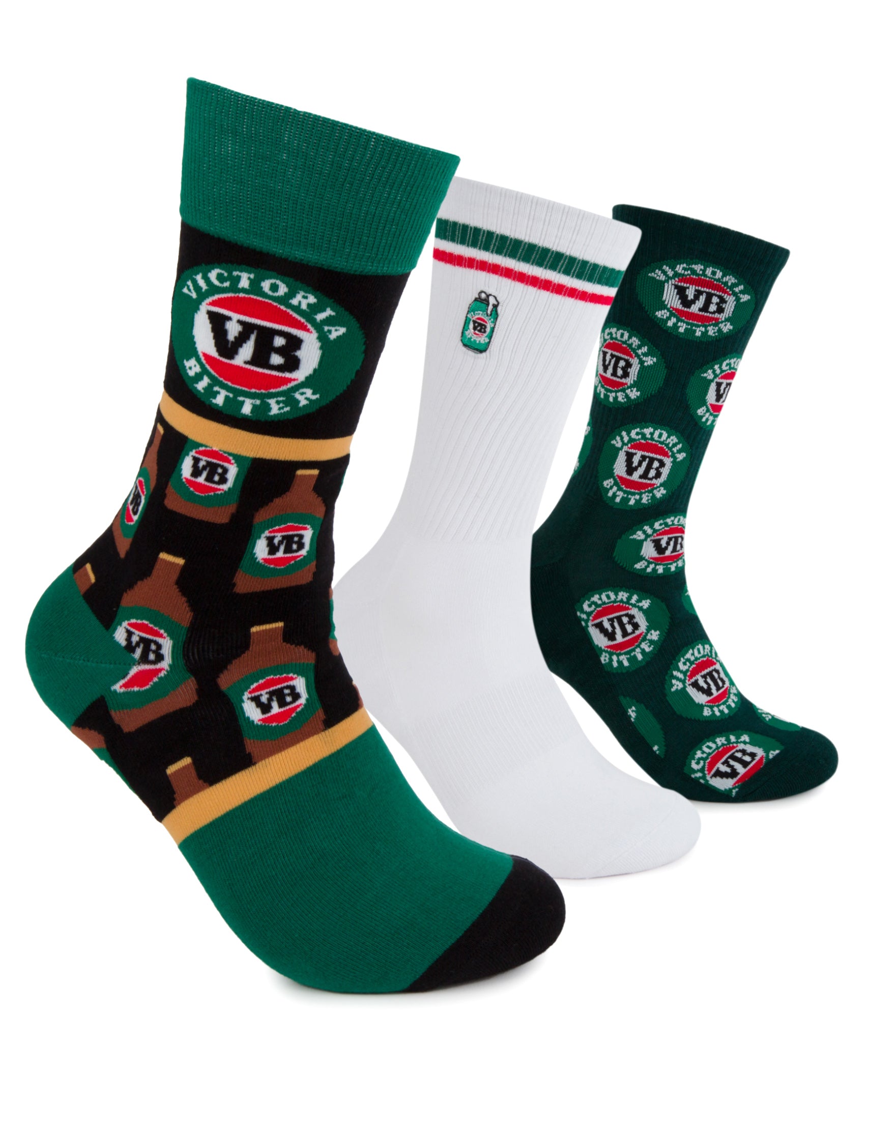 VB Assorted Socks 3-Pack Gift Can
