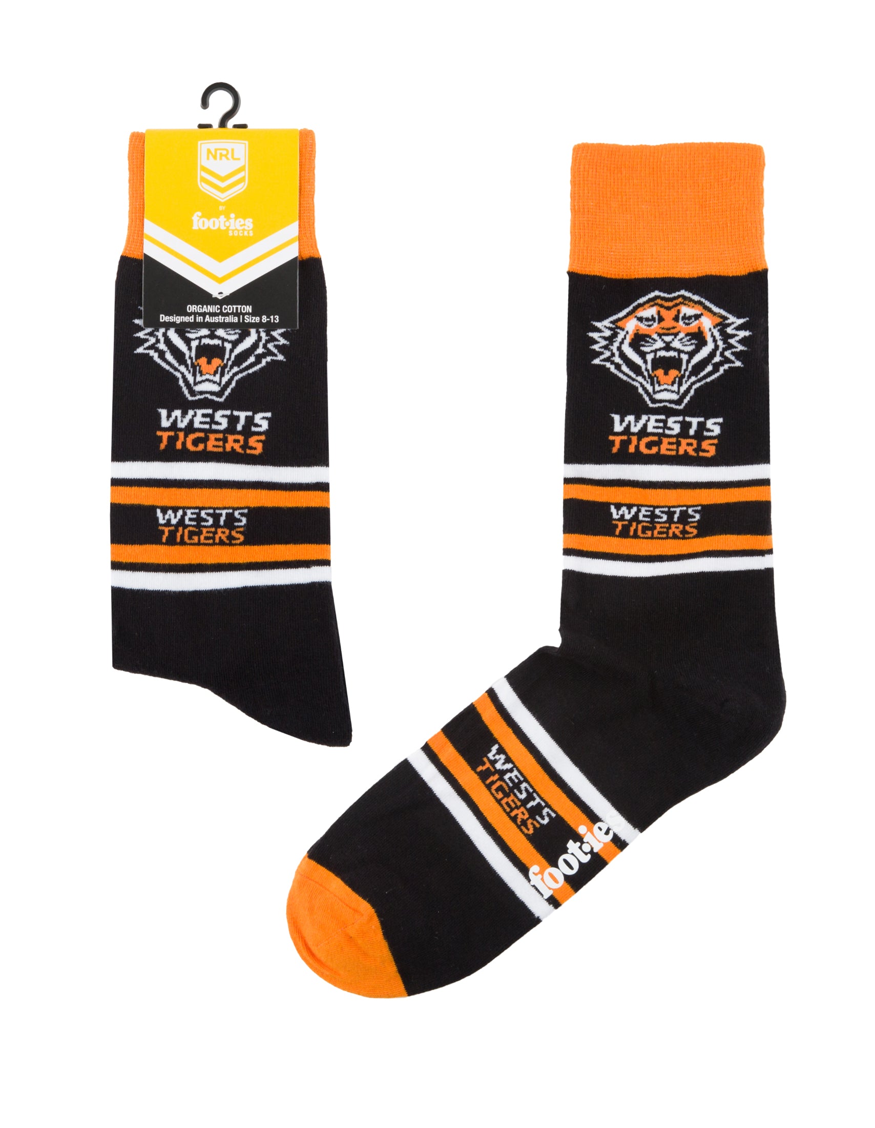 Wests Tigers Stripe Organic Cotton Socks