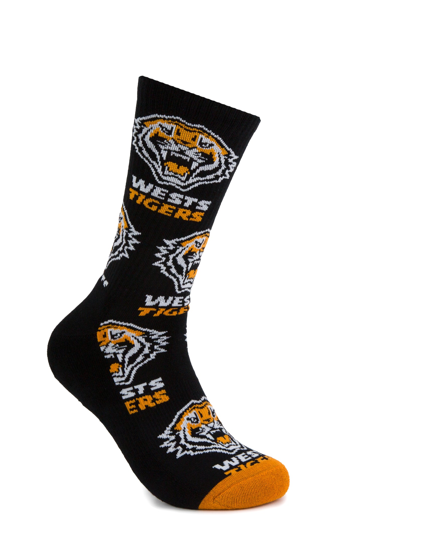 Wests Tigers Embroidered Sneaker Socks 2 Pack
