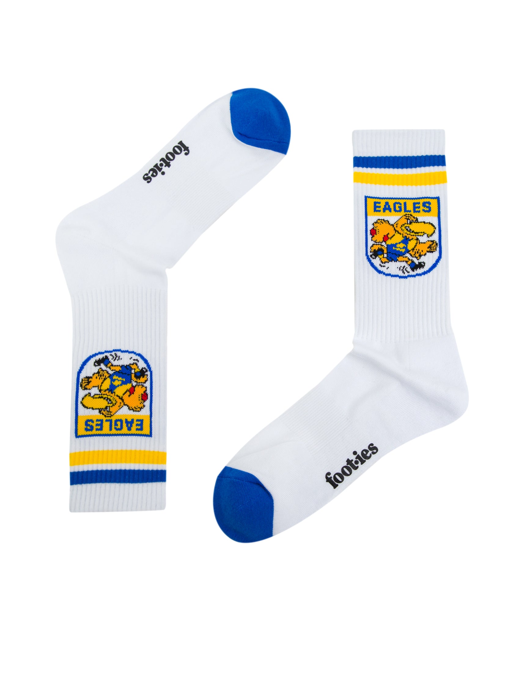 West Coast Eagles Retro Sneaker Sock 2 Pack