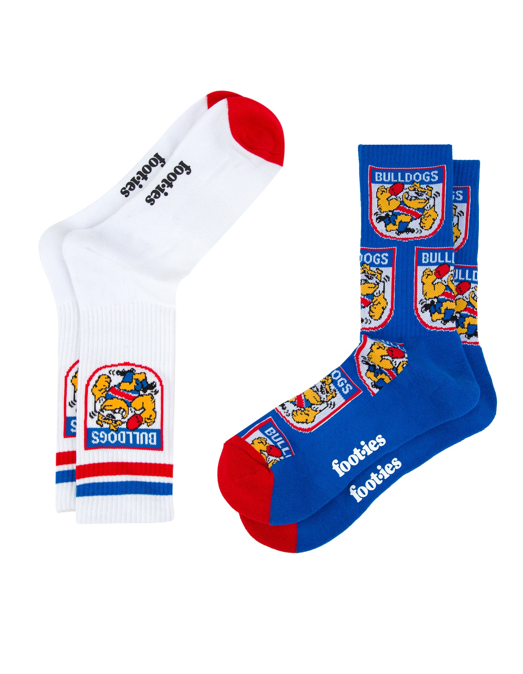 Western Bulldogs Retro Sneaker Sock 2 Pack