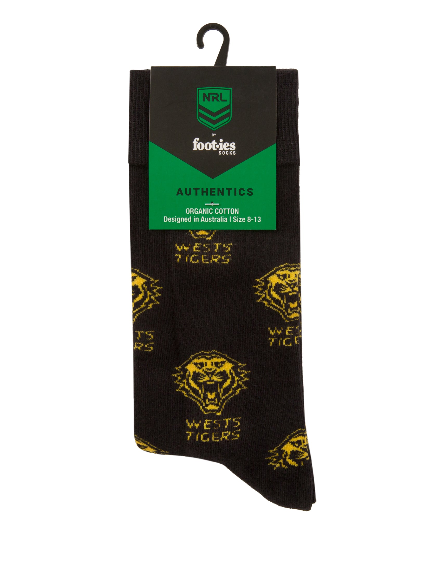 Wests Tigers Organic Cotton Crew Sock