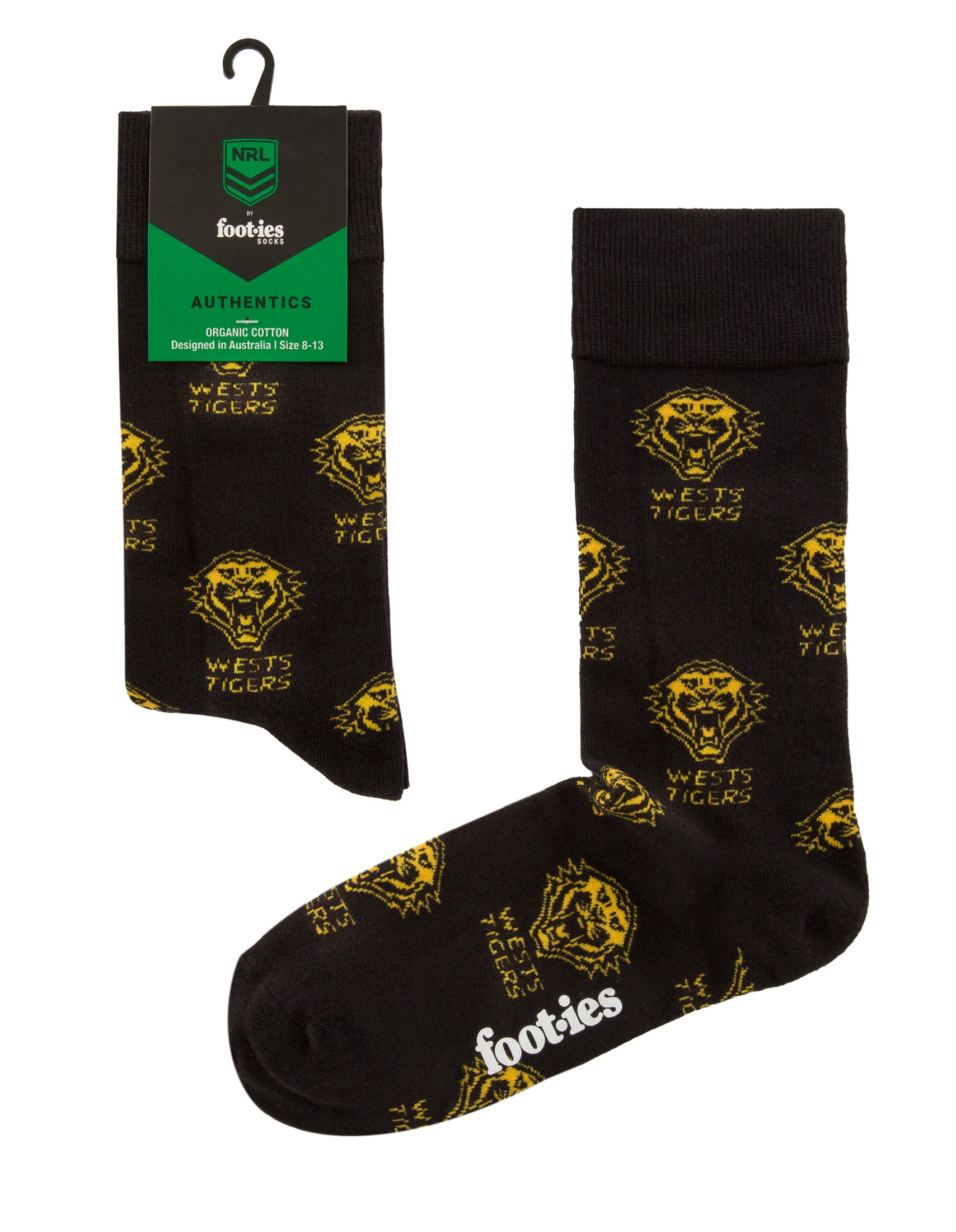 Wests Tigers Organic Cotton Crew Sock
