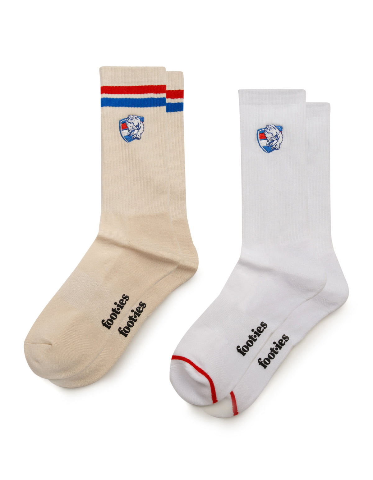 Western Bulldogs Sneaker Sock 2 Pack Giftbox-M/L