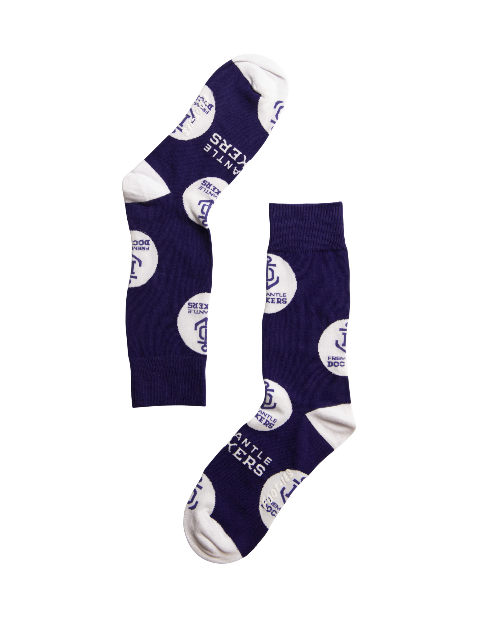 Fremantle Dockers Logo Dots AFL crew socks for men